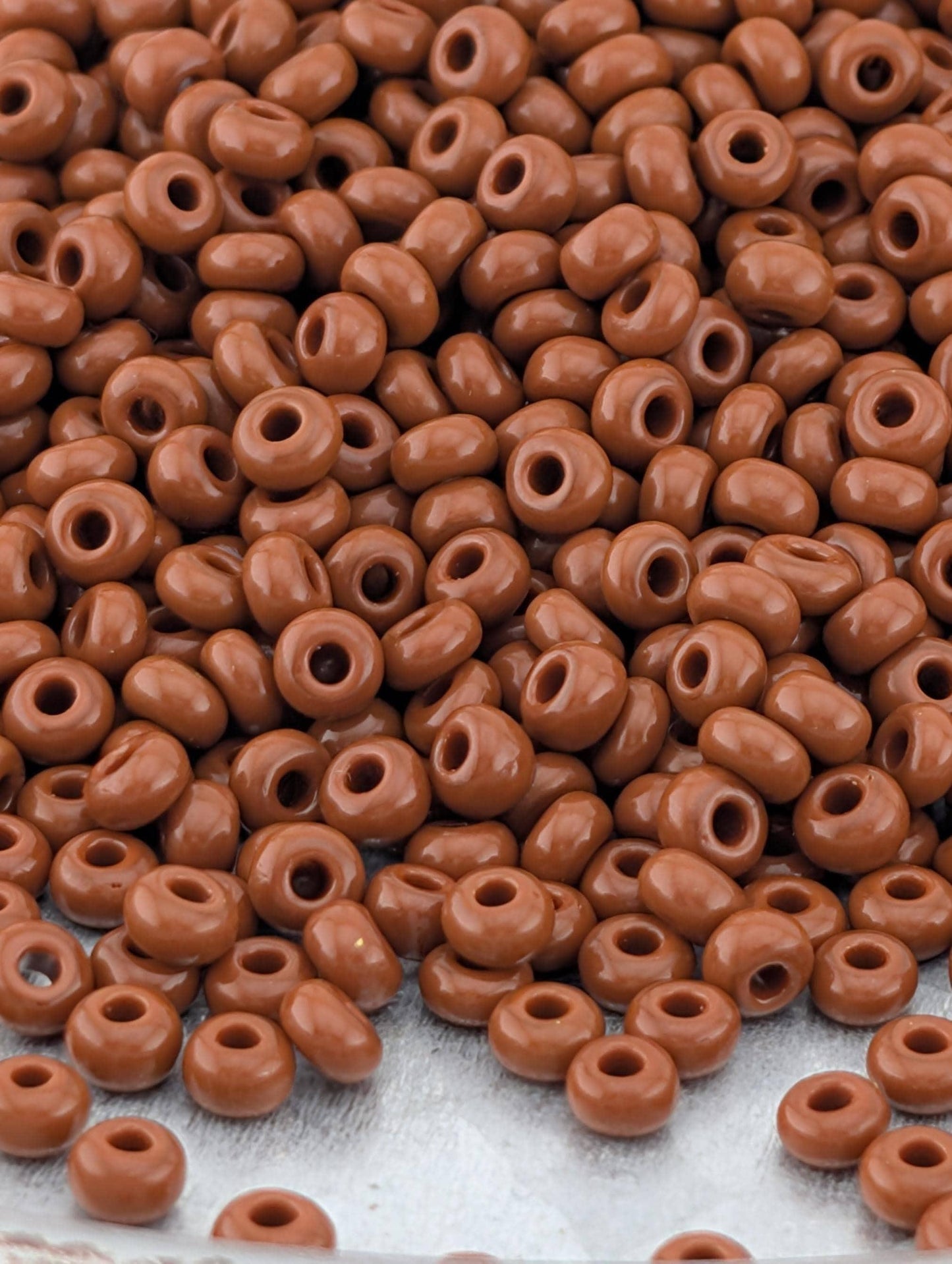Opaque Brown | Preciosa Ornela Seed Beads | Size 8/0 | 15g Pkg ~630 pcs