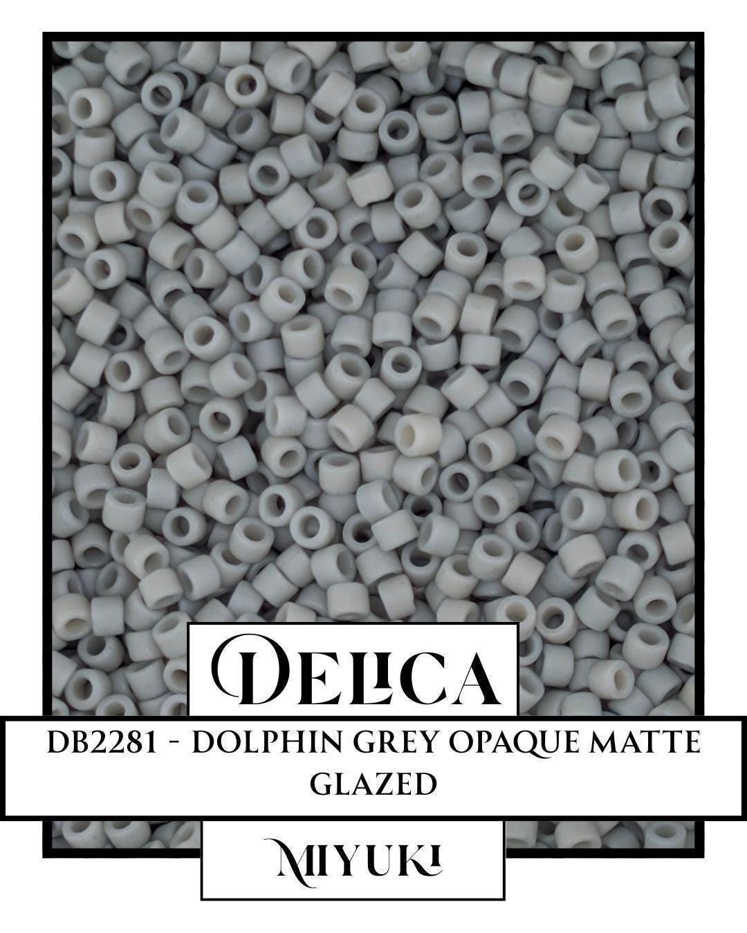 DB2281-Miyuki Delica 11/0:Dolphin Grey O/MA/GL (7 gram pkg ~1400 Pcs)