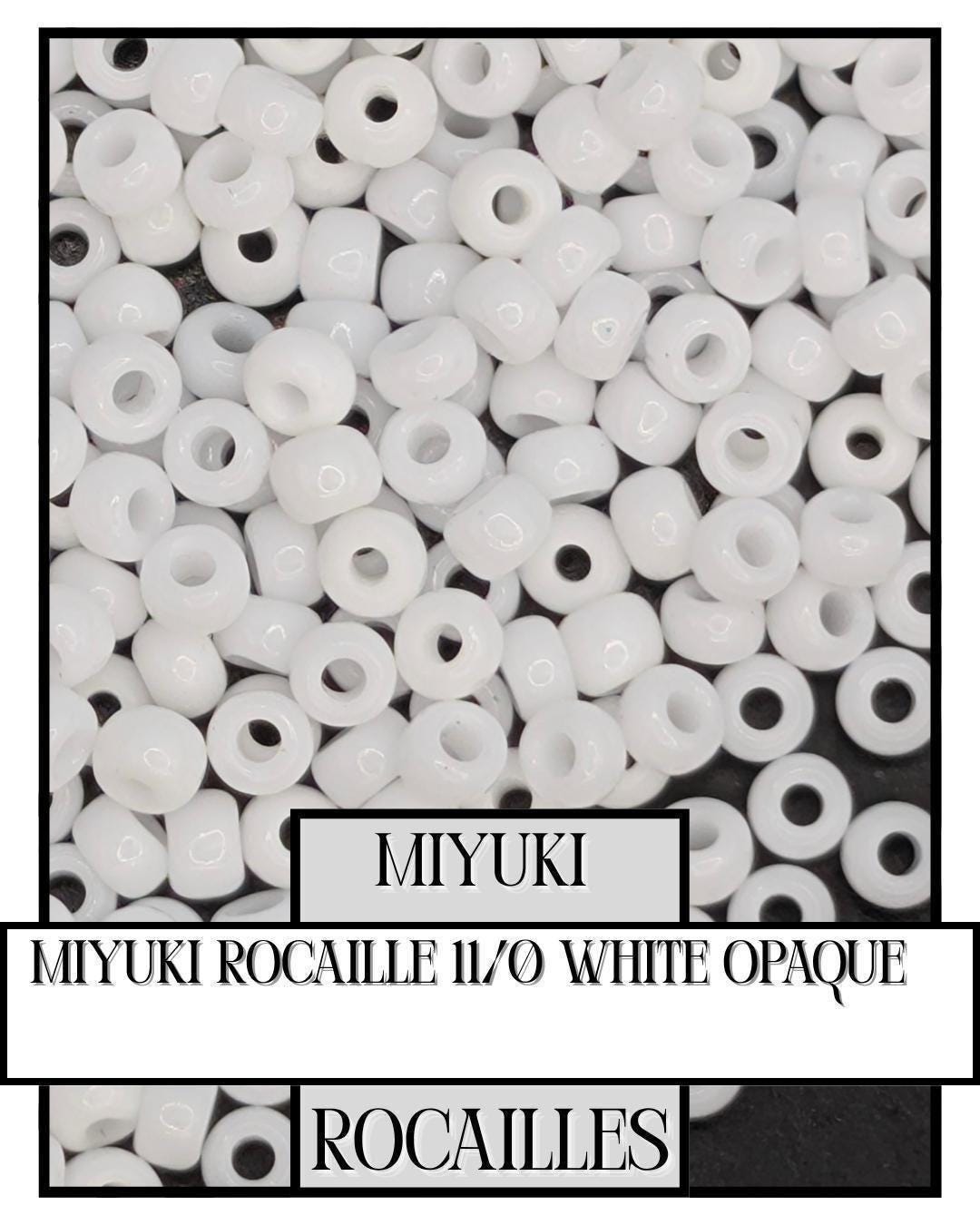 11-0402 Miyuki Rocailles 11/0 | White Opaque20g