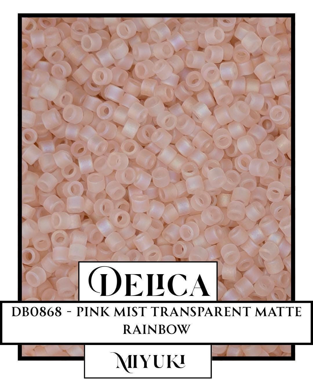 DB0868-Miyuki Delica 11/0:Pink Mist T/MA/R (7 gram pkg ~1400 Pcs)