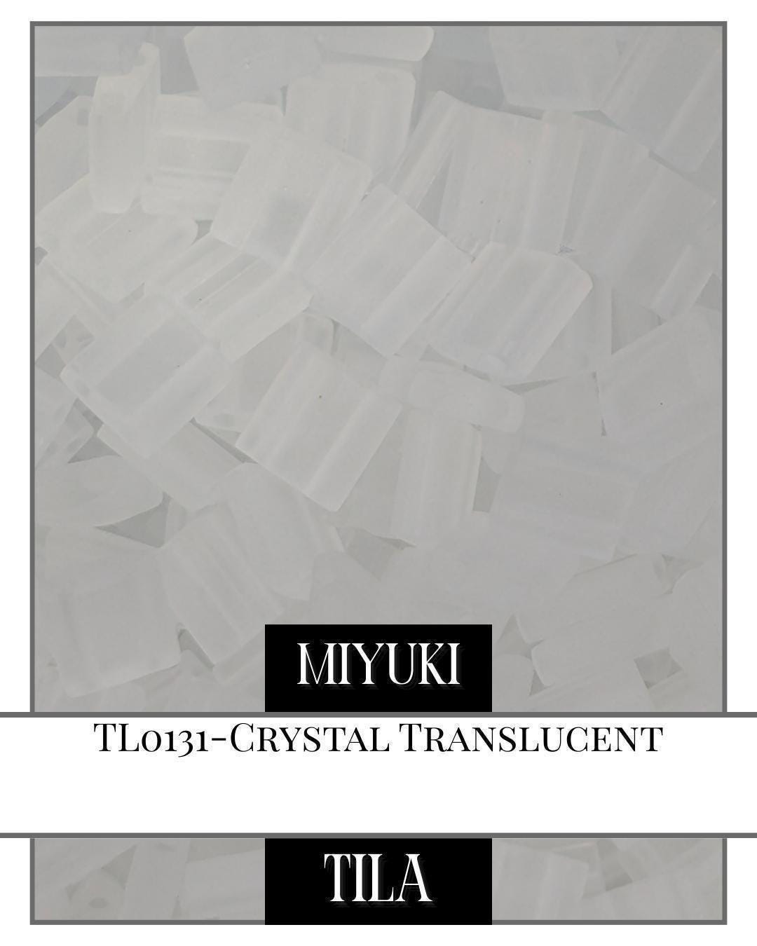TL0131F-Miyuki Tila Beads:Crystal T/MA (7.5g pkg)