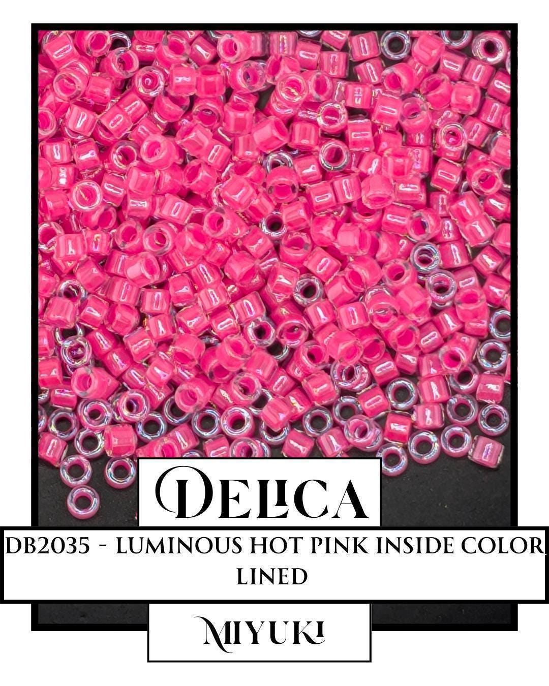 DB2035-Miyuki Delica 11/0:Luminous Hot Pink ICL (7 gram pkg ~1400 Pcs)