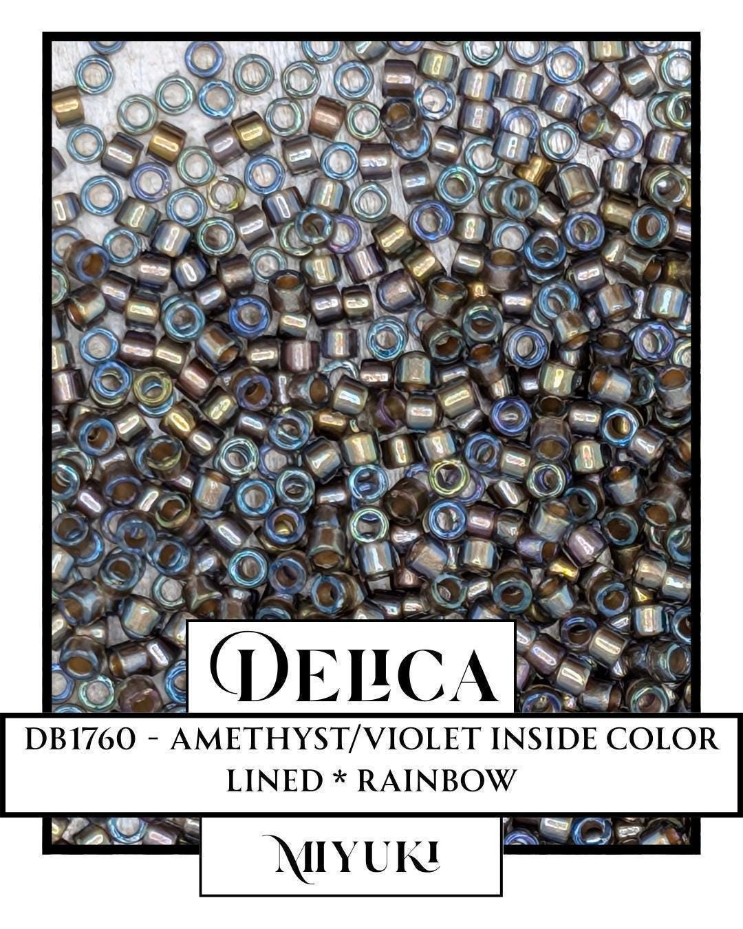 DB1760-Miyuki Delica 11/0:Amethyst/Violet ICL*/R (7 gram pkg ~1400 Pcs)