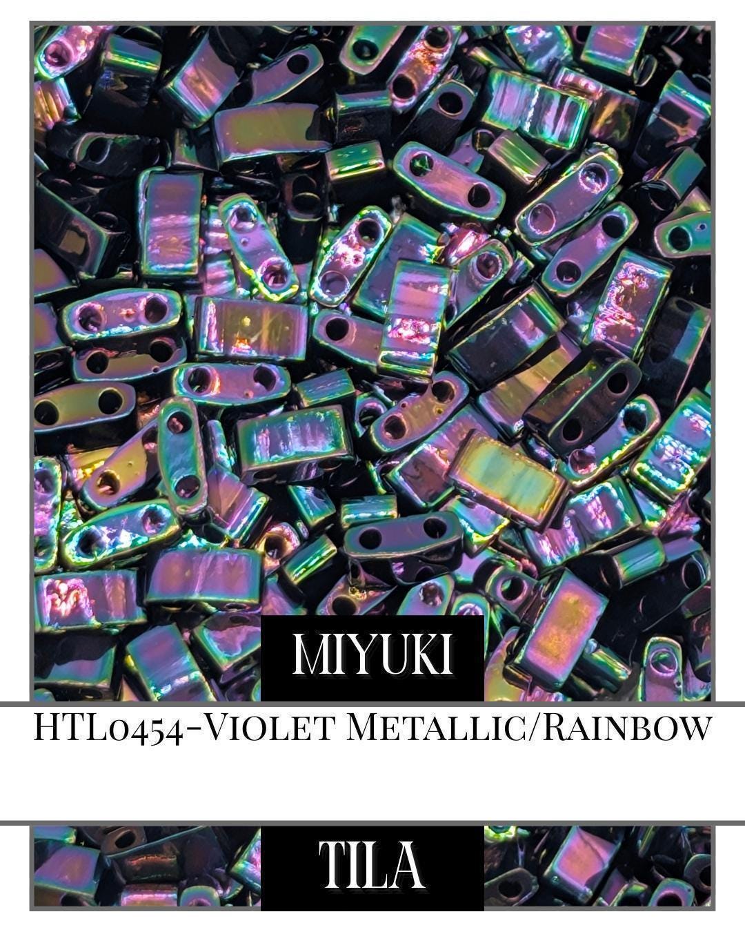 HTL0454-Miyuki Tila Beads:Violet M/R (7.5g pkg)