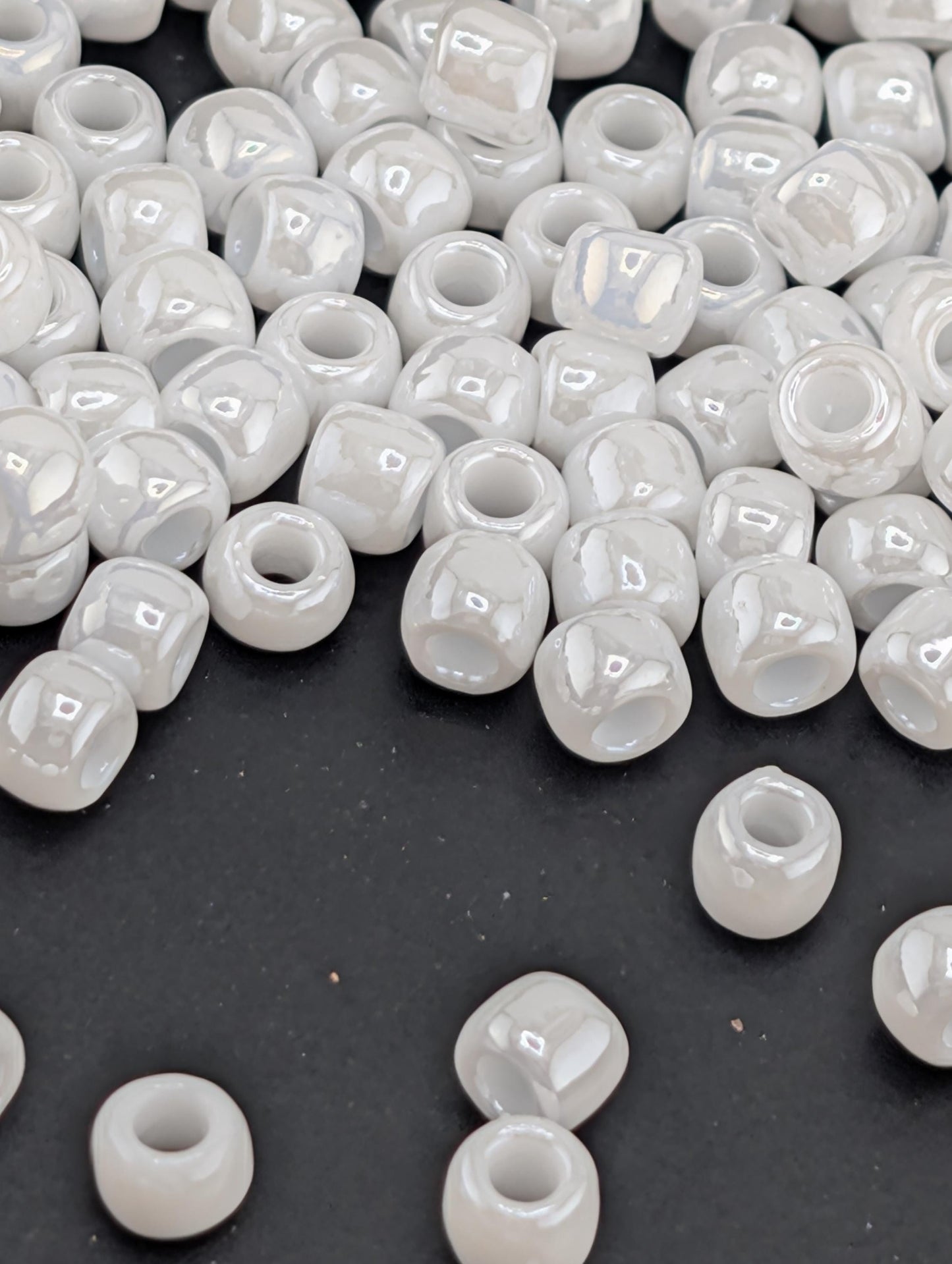 TOHO White Luster Round Size 6/0 Tube 2.5" (Approx ~8-9g)