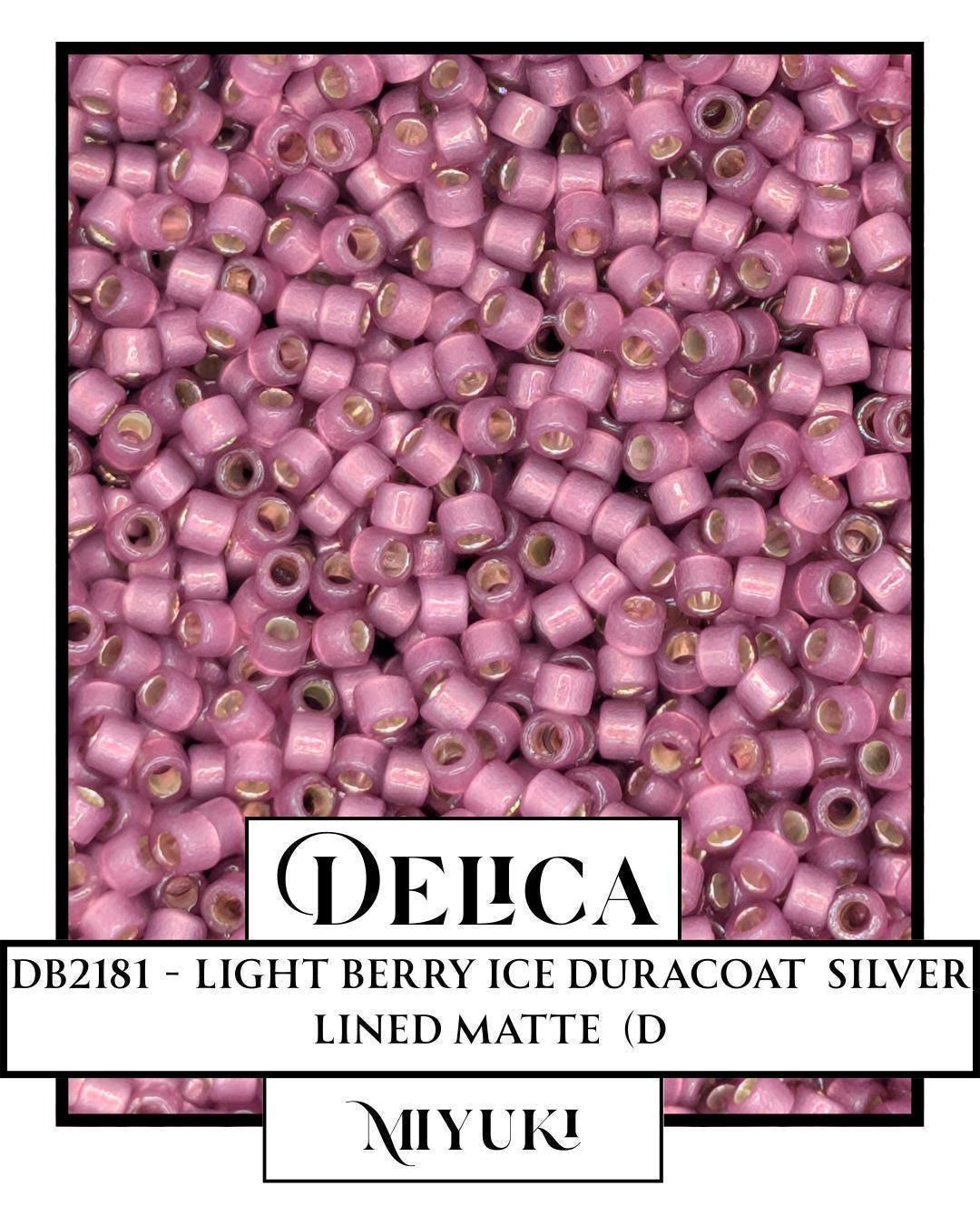 DB2181-Miyuki Delica 11/0:Light Berry Ice DC SL MA (D (7 gram pkg ~1400 Pcs)