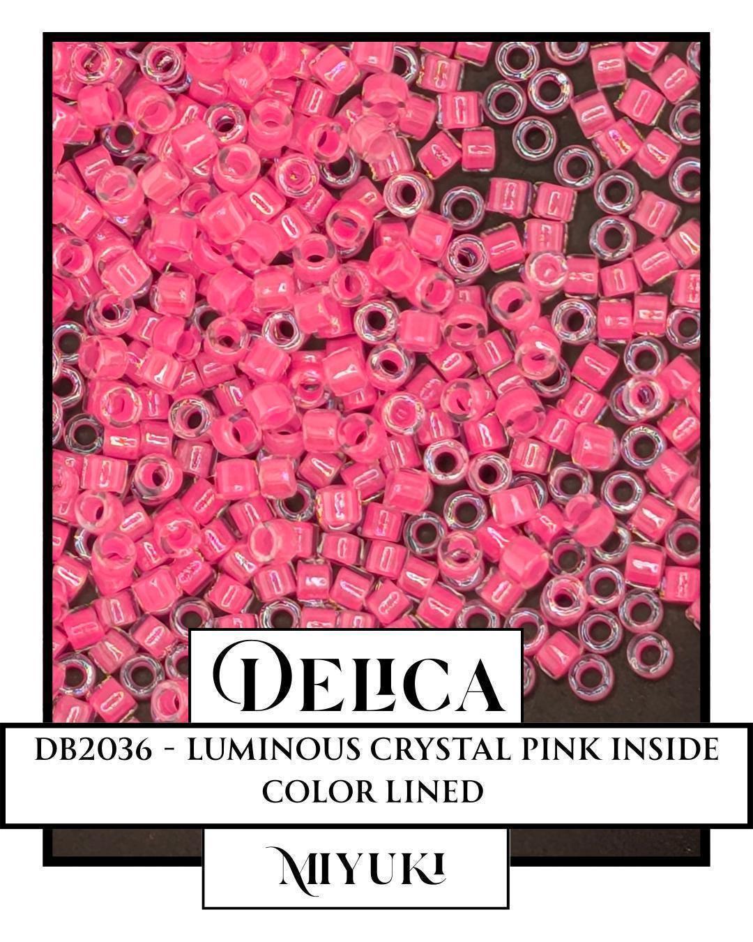 DB2036-Miyuki Delica 11/0:Luminous Crystal Pink ICL (7 gram pkg ~1400 Pcs)