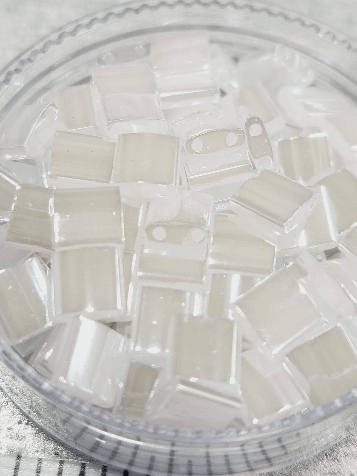 TL0511-Miyuki Tila Beads:White C (7.5g pkg)