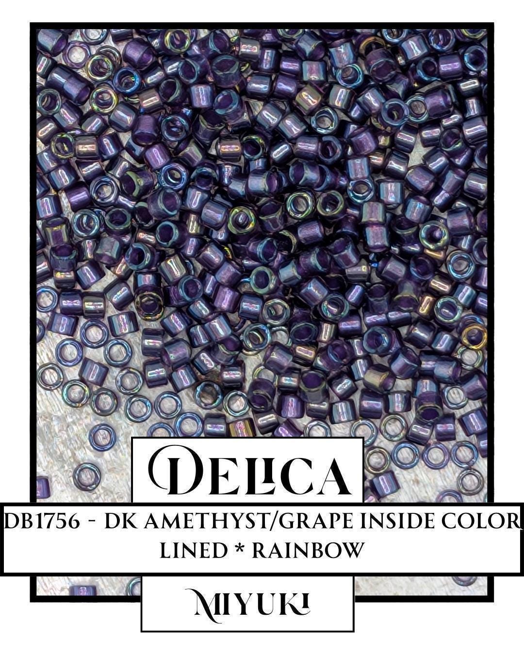 DB1756-Miyuki Delica 11/0:Dk Amethyst/Grape ICL*/R (7 gram pkg ~1400 Pcs)