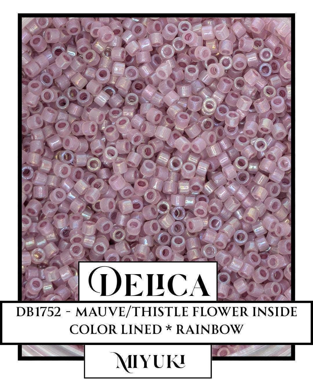 DB1752-Miyuki Delica 11/0:Mauve/Thistle Flower ICL*/R (7 gram pkg ~1400 Pcs)