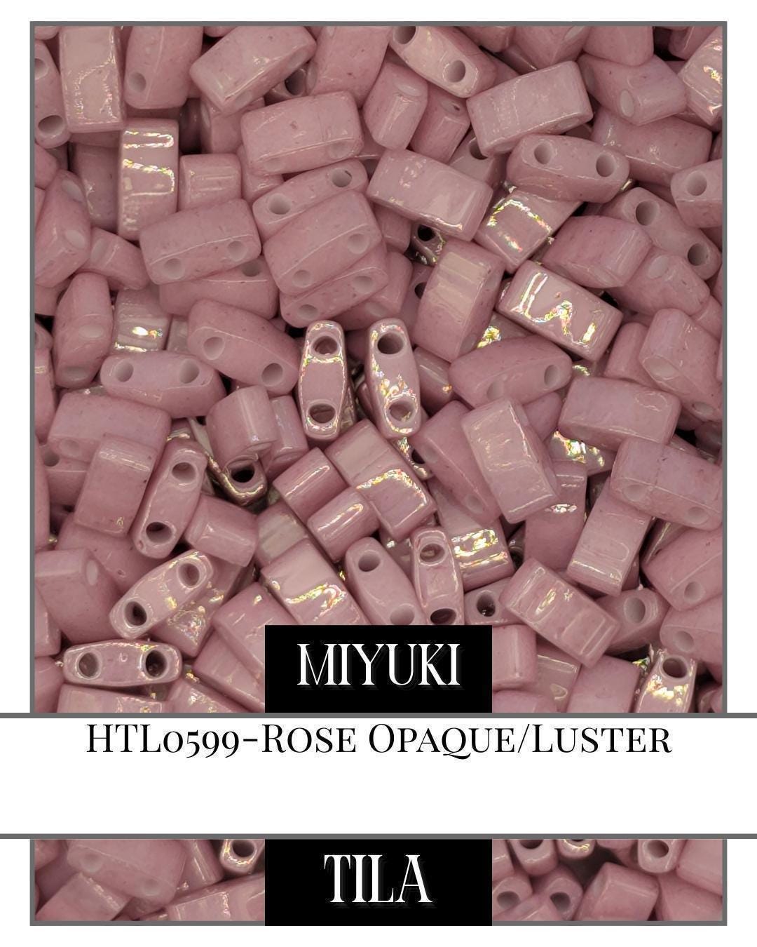 HTL0599-Miyuki Tila Beads:Rose O/L (7.5g pkg)