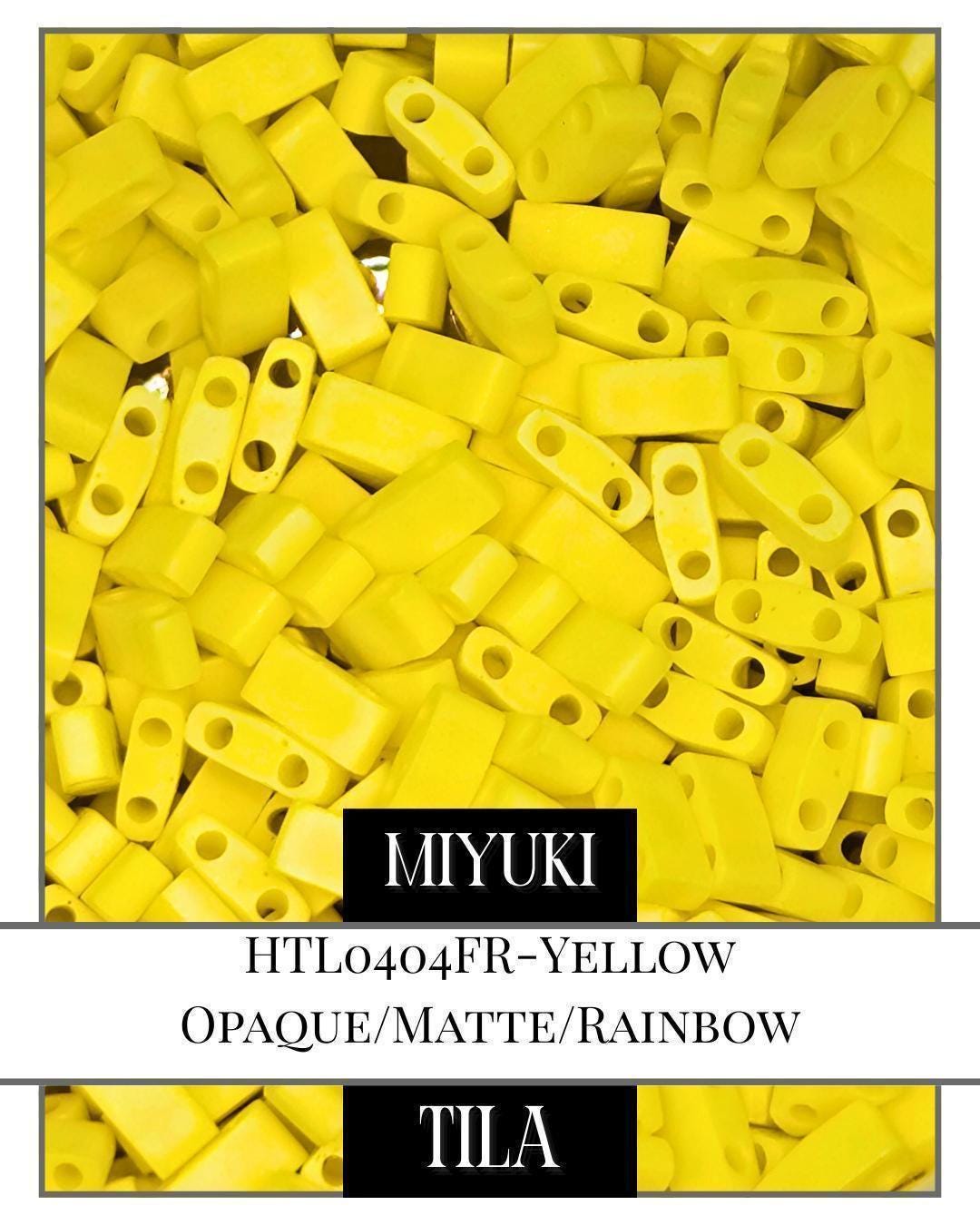 HTL0404FR-Miyuki Tila Beads:Yellow O/MA/R (7.5g pkg)