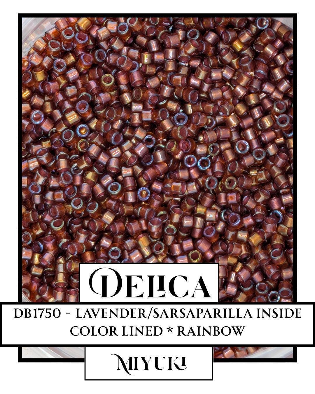 DB1750-Miyuki Delica 11/0:Lavender/Sarsaparilla ICL*/R (7 gram pkg ~1400 Pcs)
