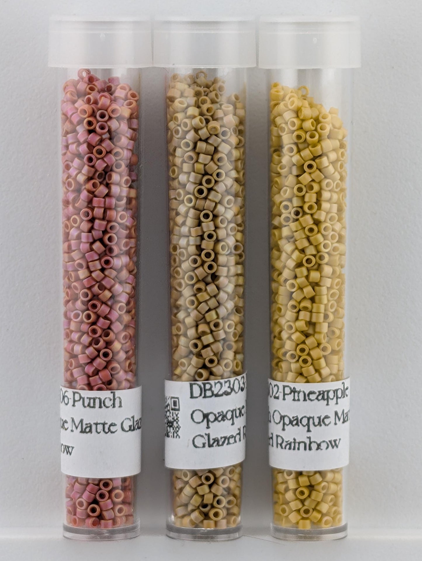 Miyuki Delica Seed Bead Set Matte Glazed Japanese Glass Beads11/0 7g of ea. color (~1400 beads 7g)