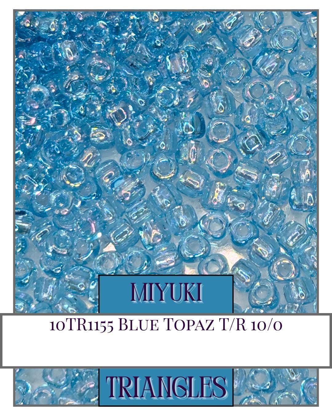 10TR1155-Miyuki Triangle Beads:Blue Topaz T/R (10g pkg)