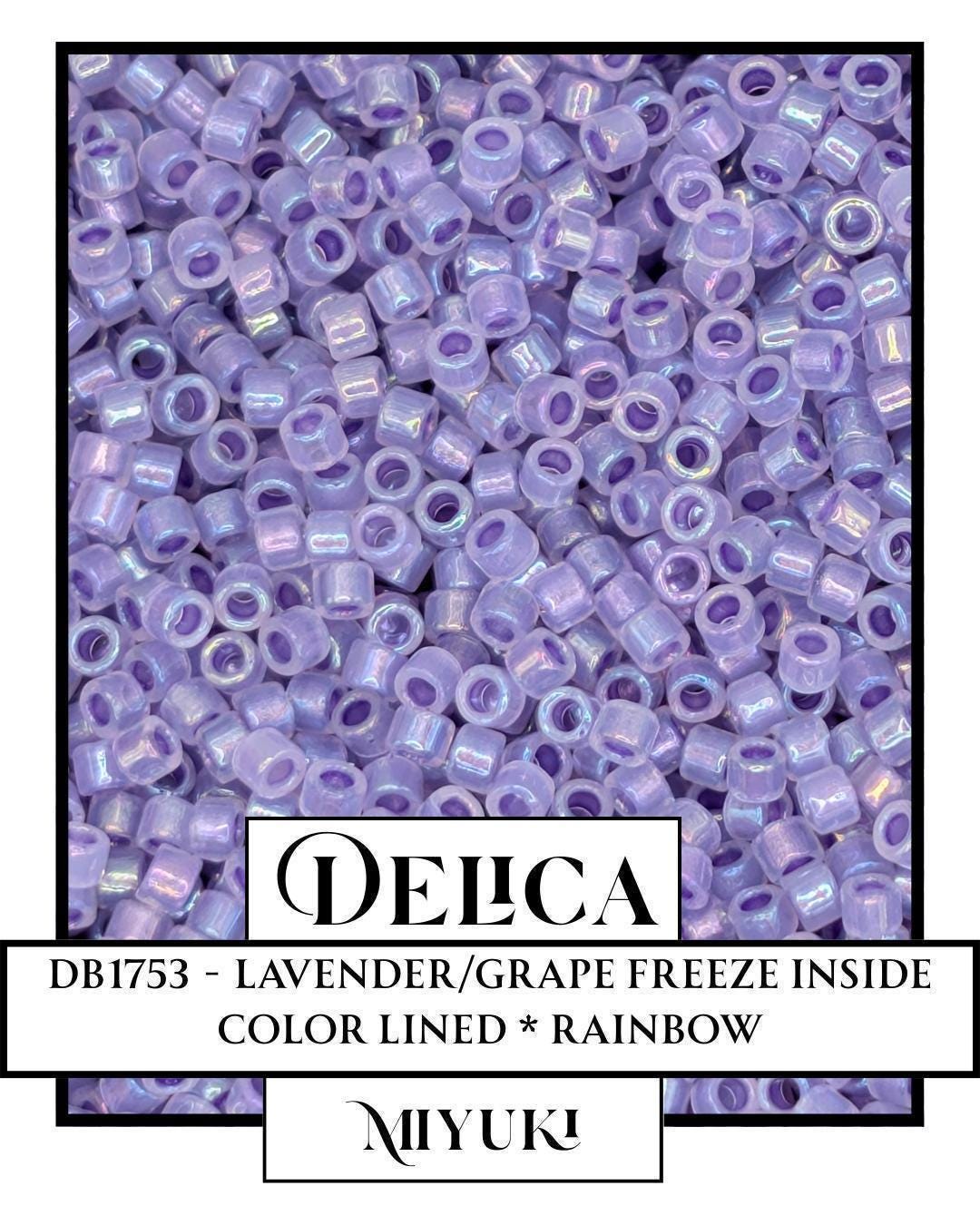 DB1753-Miyuki Delica 11/0:Lavender/Grape Freeze ICL*/R (7 gram pkg ~1400 Pcs)