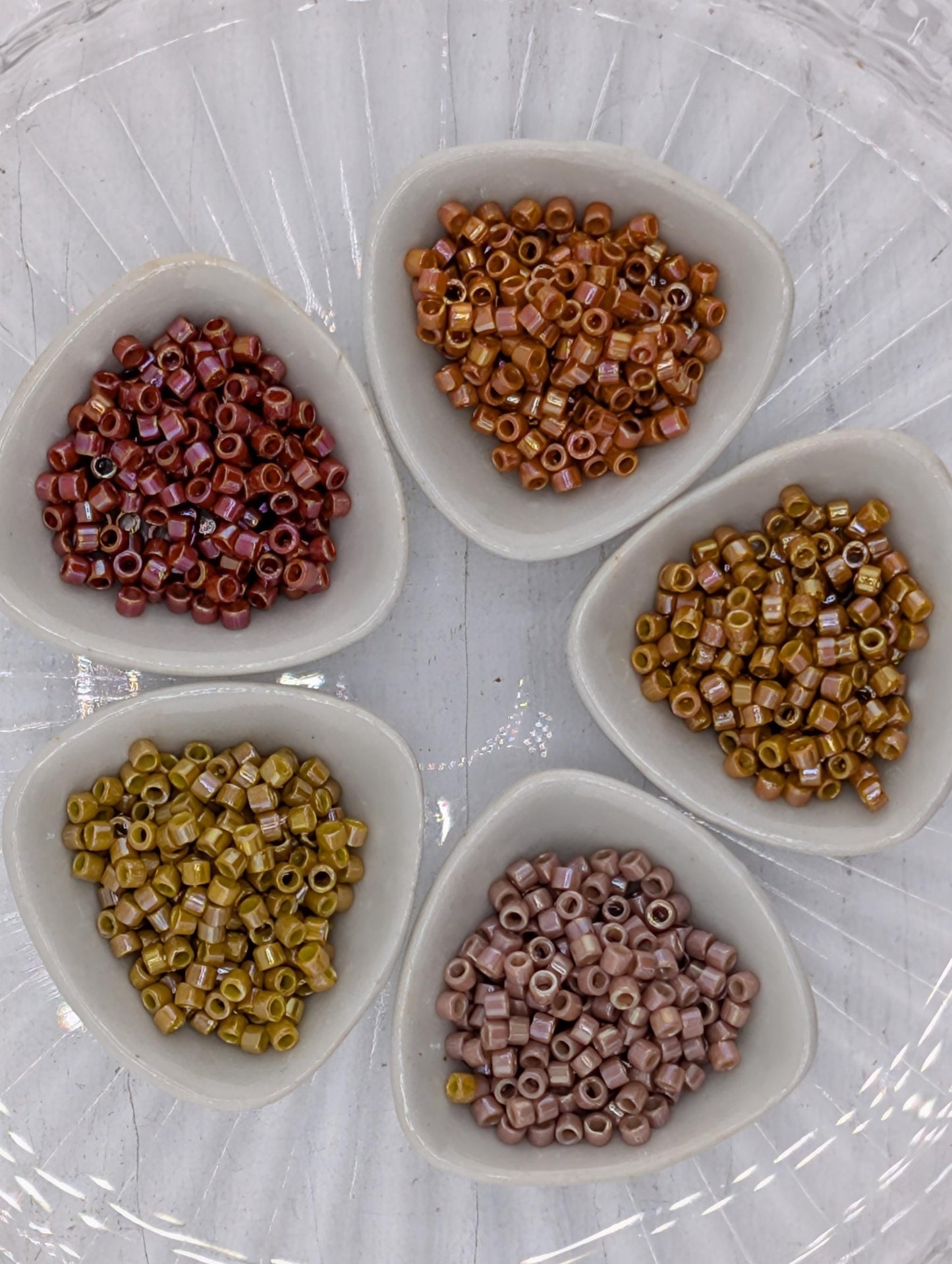 Miyui Delica Opaque Glazed Bead Set | 5 Color Seed Beads | Jewelry Making Kit | 11/0 Premium Seed Beads