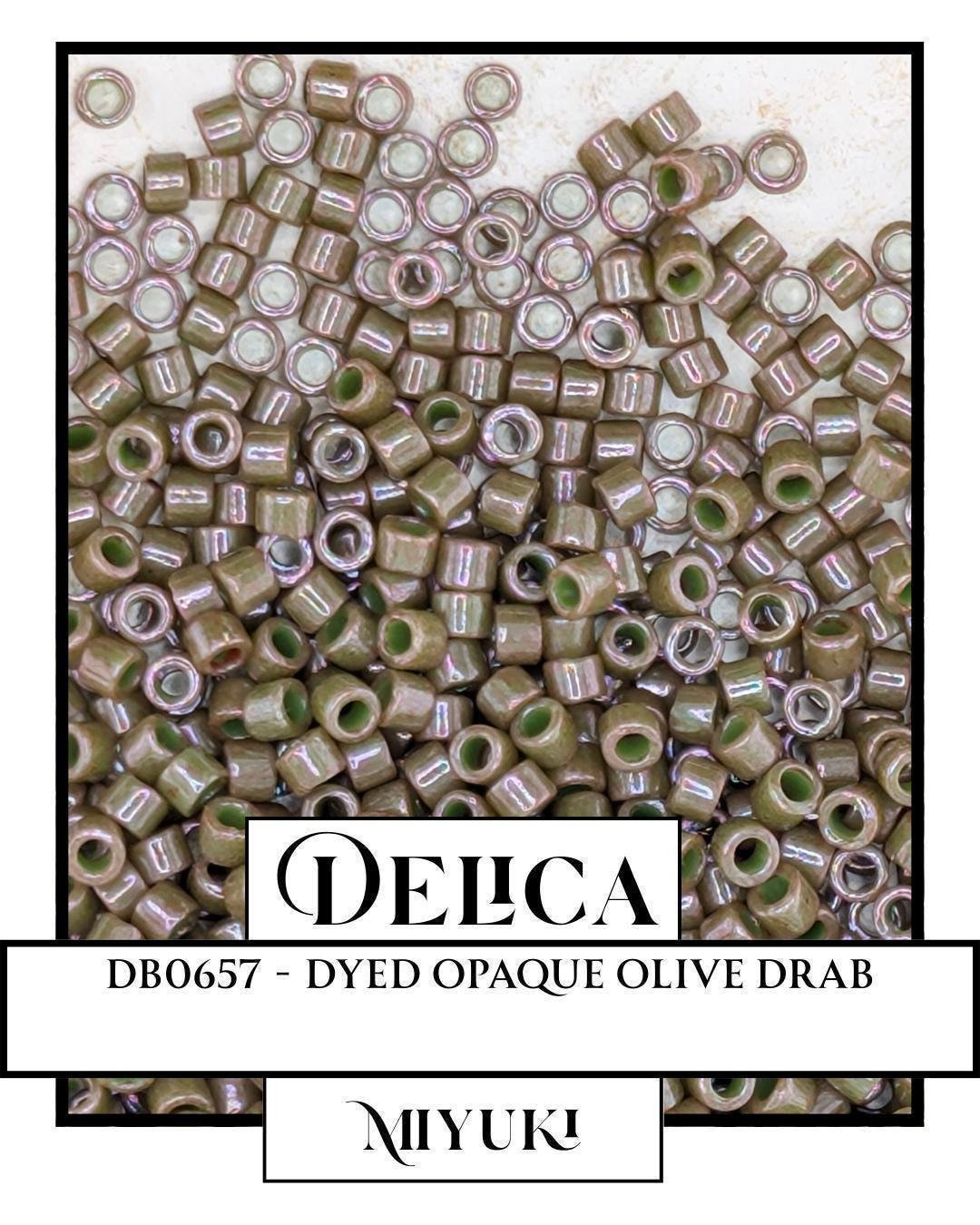 DB0657-Miyuki Delica 11/0:Dark Olive O (D) (7 gram pkg ~1400 Pcs)