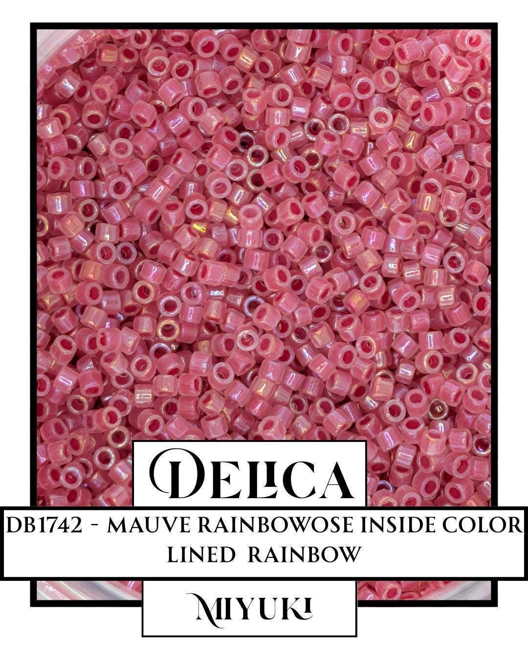 DB1742-Miyuki Delica 11/0:Mauve/Rose ICL/R (7 gram pkg ~1400 Pcs)