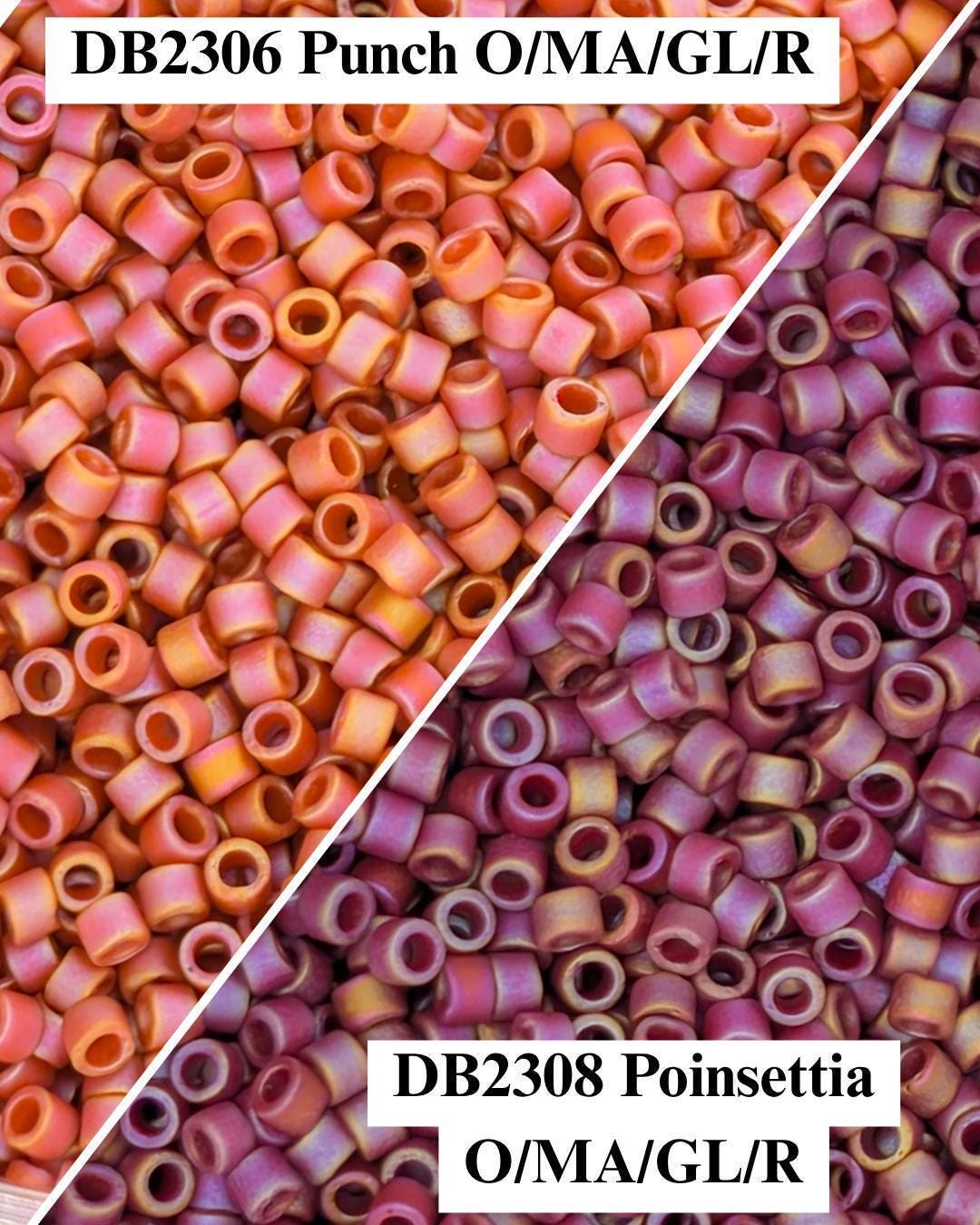 Matte Glazed Delica Seed Bead Kit 19 Colors, Glass Tube Beads11/0 7g of ea. color (~1400 beads 7g)