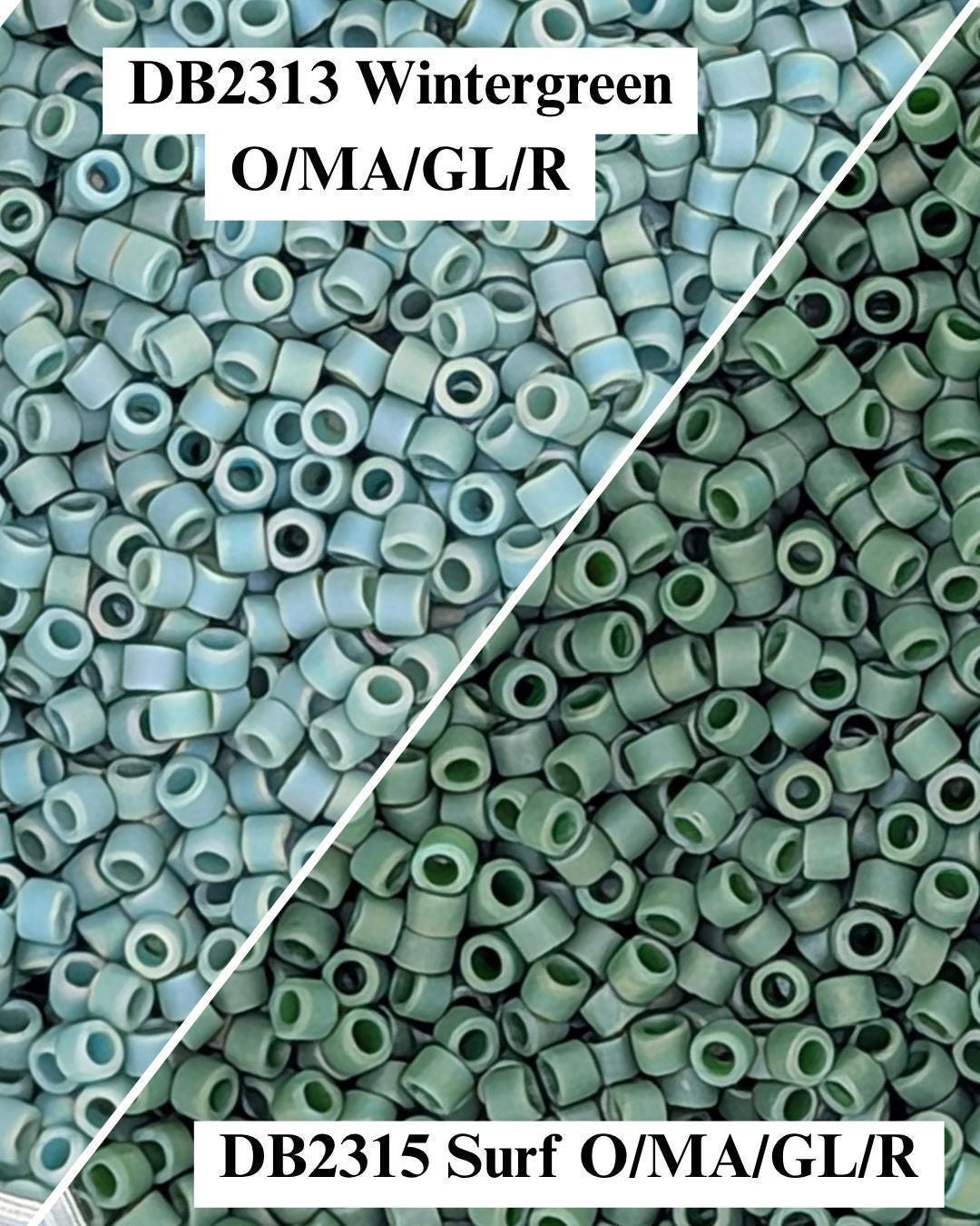 Matte Glazed Delica Seed Bead Kit 19 Colors, Glass Tube Beads11/0 7g of ea. color (~1400 beads 7g)
