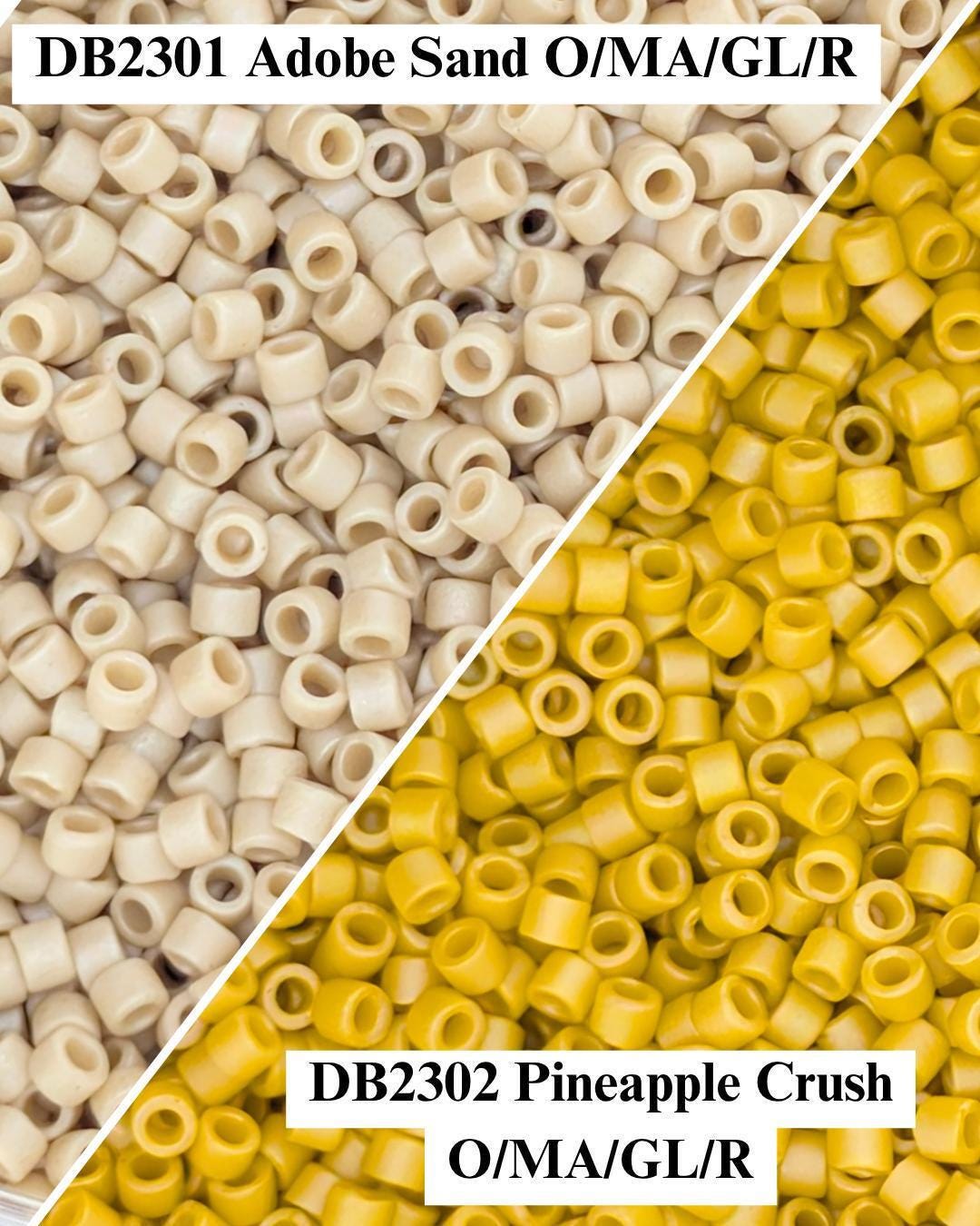 Matte Glazed Delica Seed Bead Kit 19 Colors, Glass Tube Beads11/0 7g of ea. color (~1400 beads 7g)