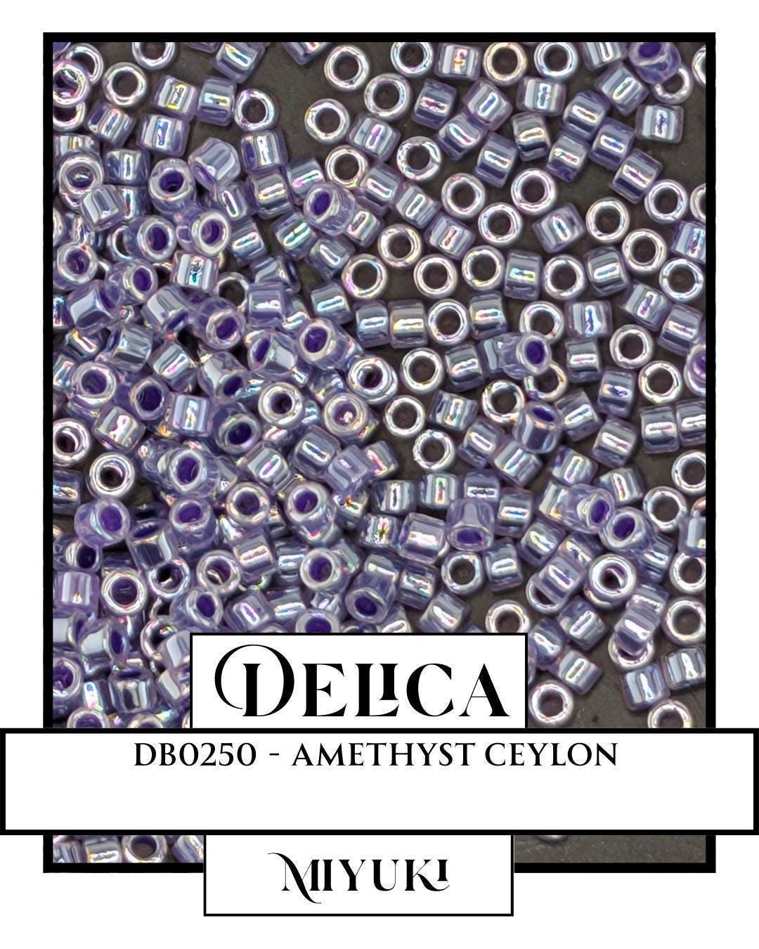 DB0250-Miyuki Delica 11/0: Amethyst Ceylon (7 gram pkg ~1400 Pcs)