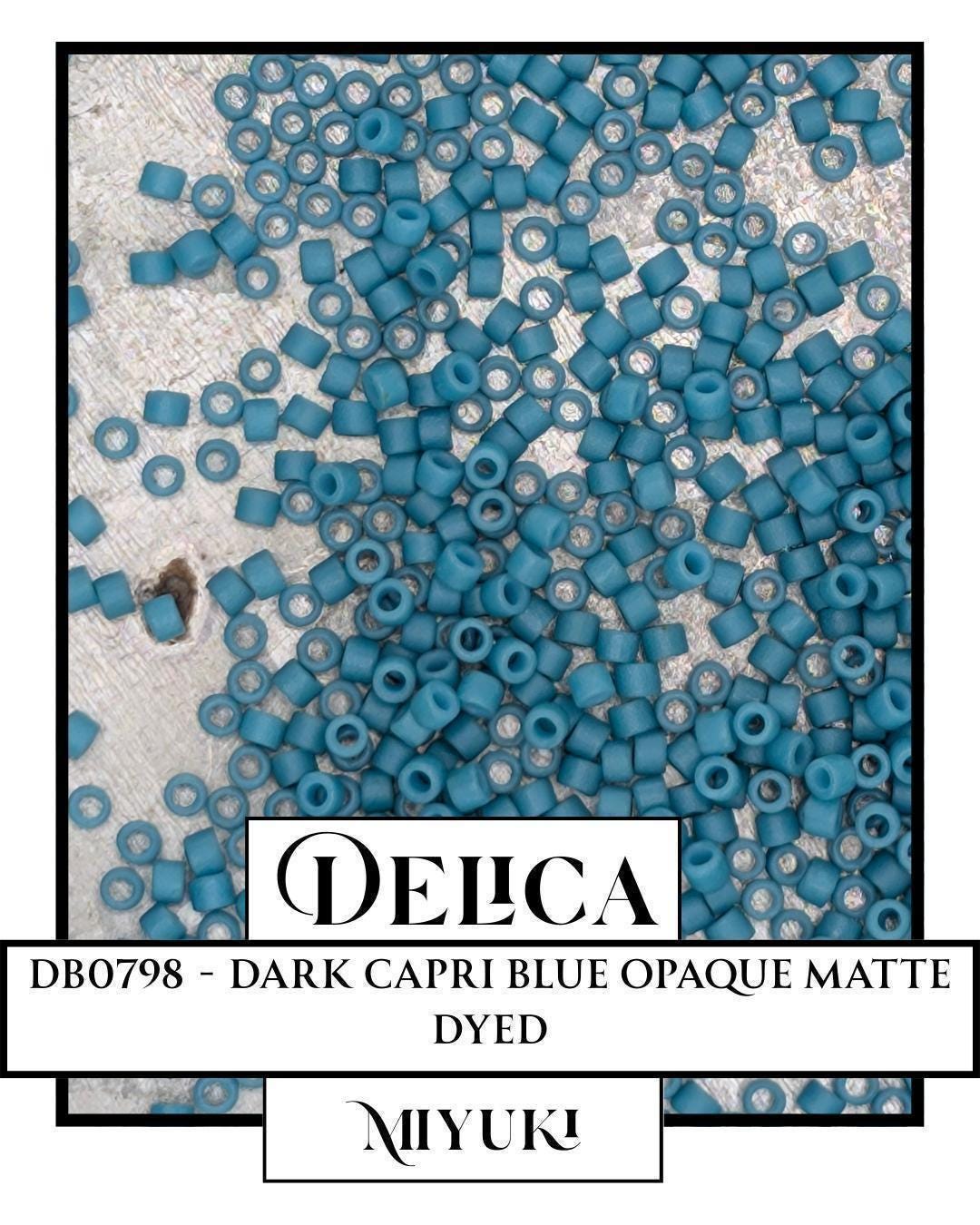 DB0798-Miyuki Delica 11/0:Dark Capri Blue O/MA (D) (7 gram pkg ~1400 Pcs)
