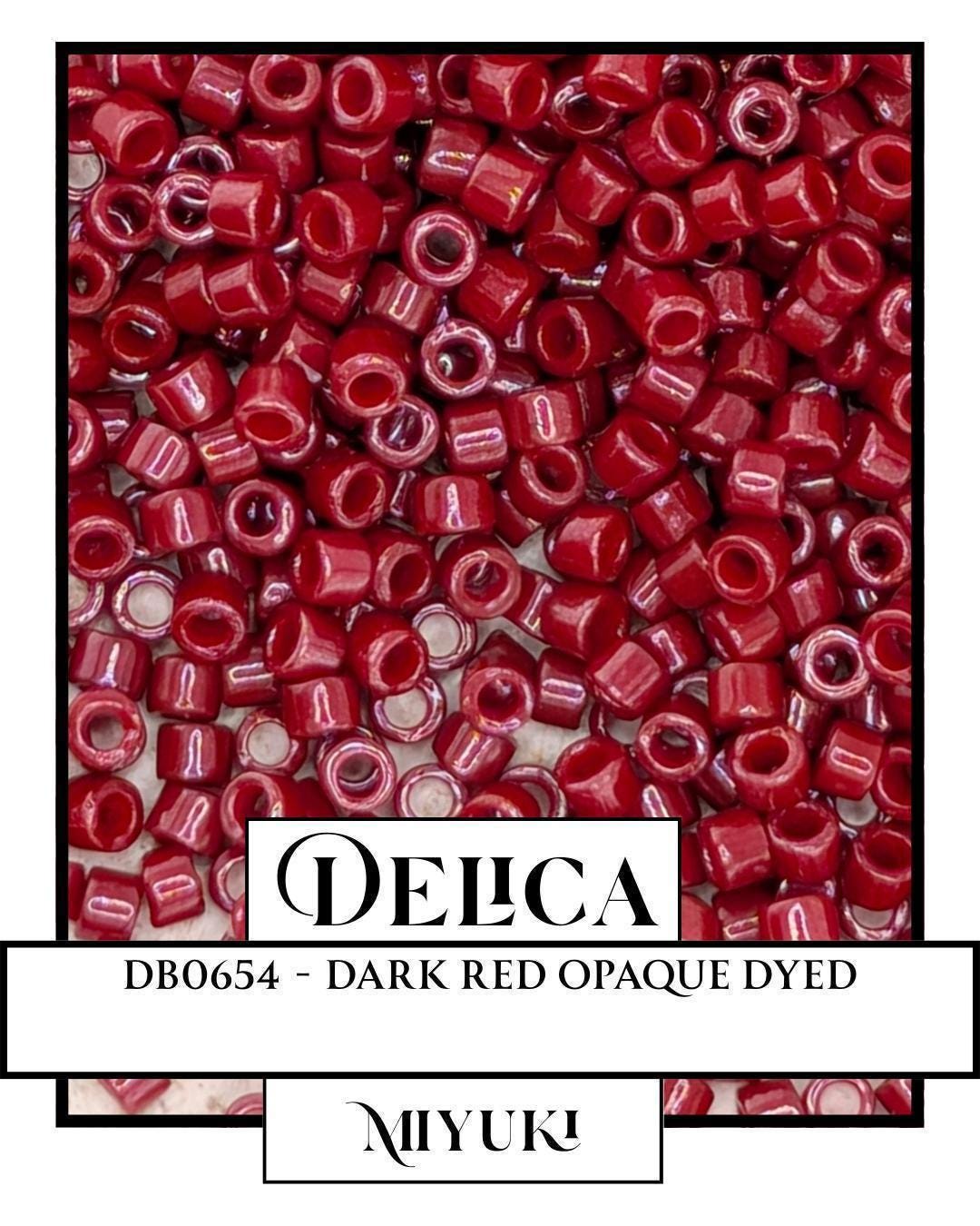 DB0654-Miyuki Delica 11/0:Dark Red O (D) (7 gram pkg ~1400 Pcs)