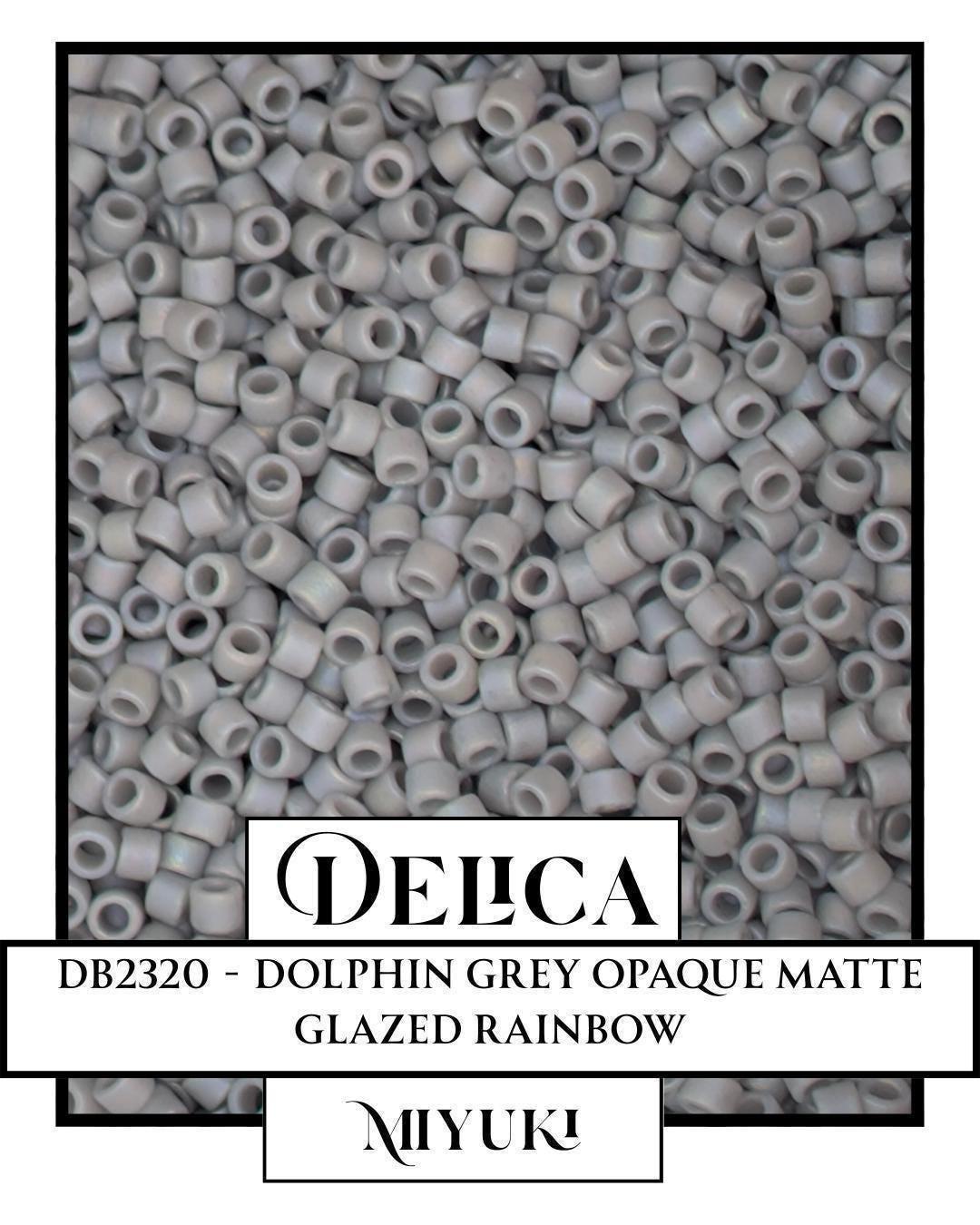 DB2320-Miyuki Delica 11/0:Dolphin Grey O/MA/GL/R (7 gram pkg ~1400 Pcs)