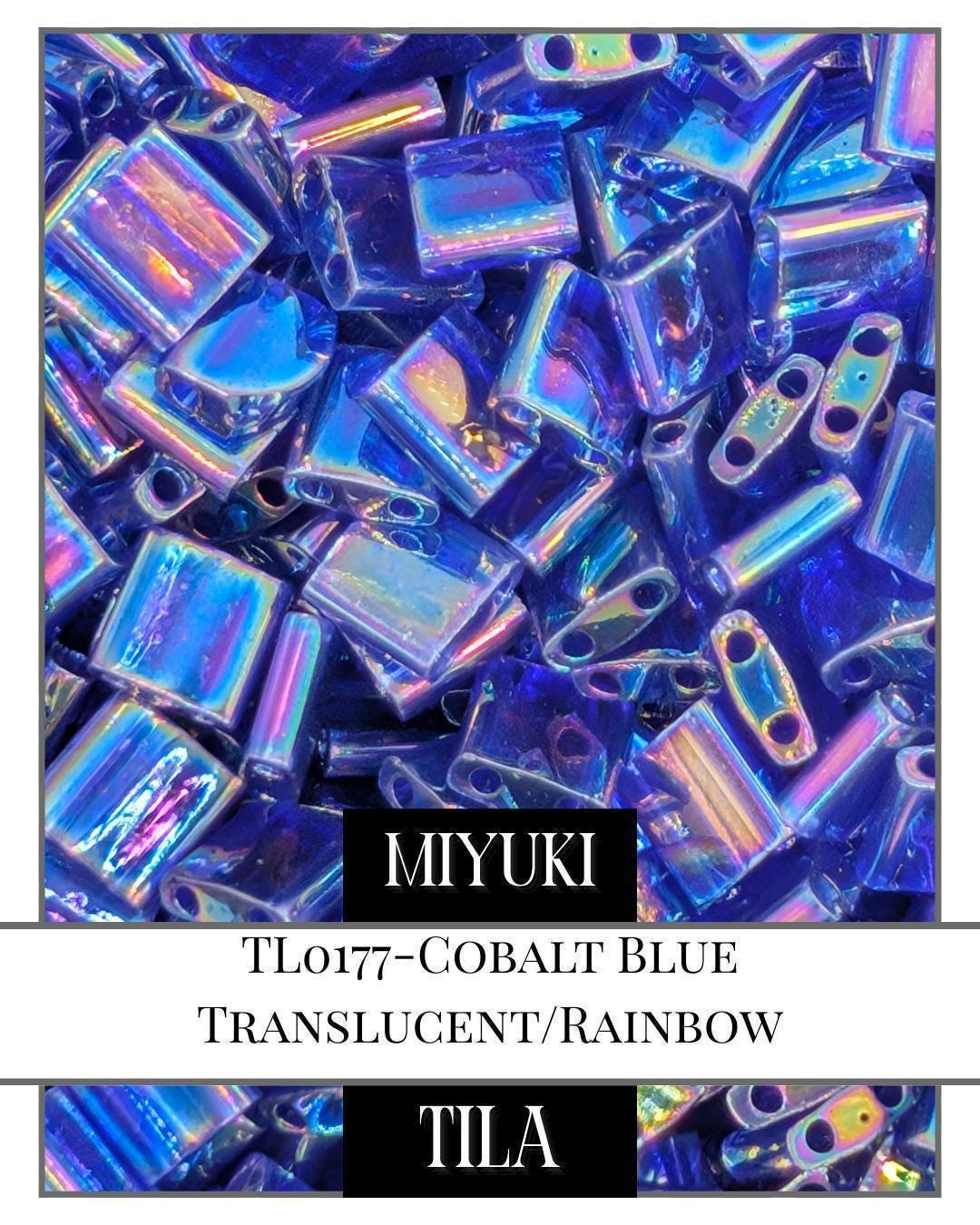 TL0177-Miyuki Tila Beads:Cobalt Blue T/R (7.5g pkg)