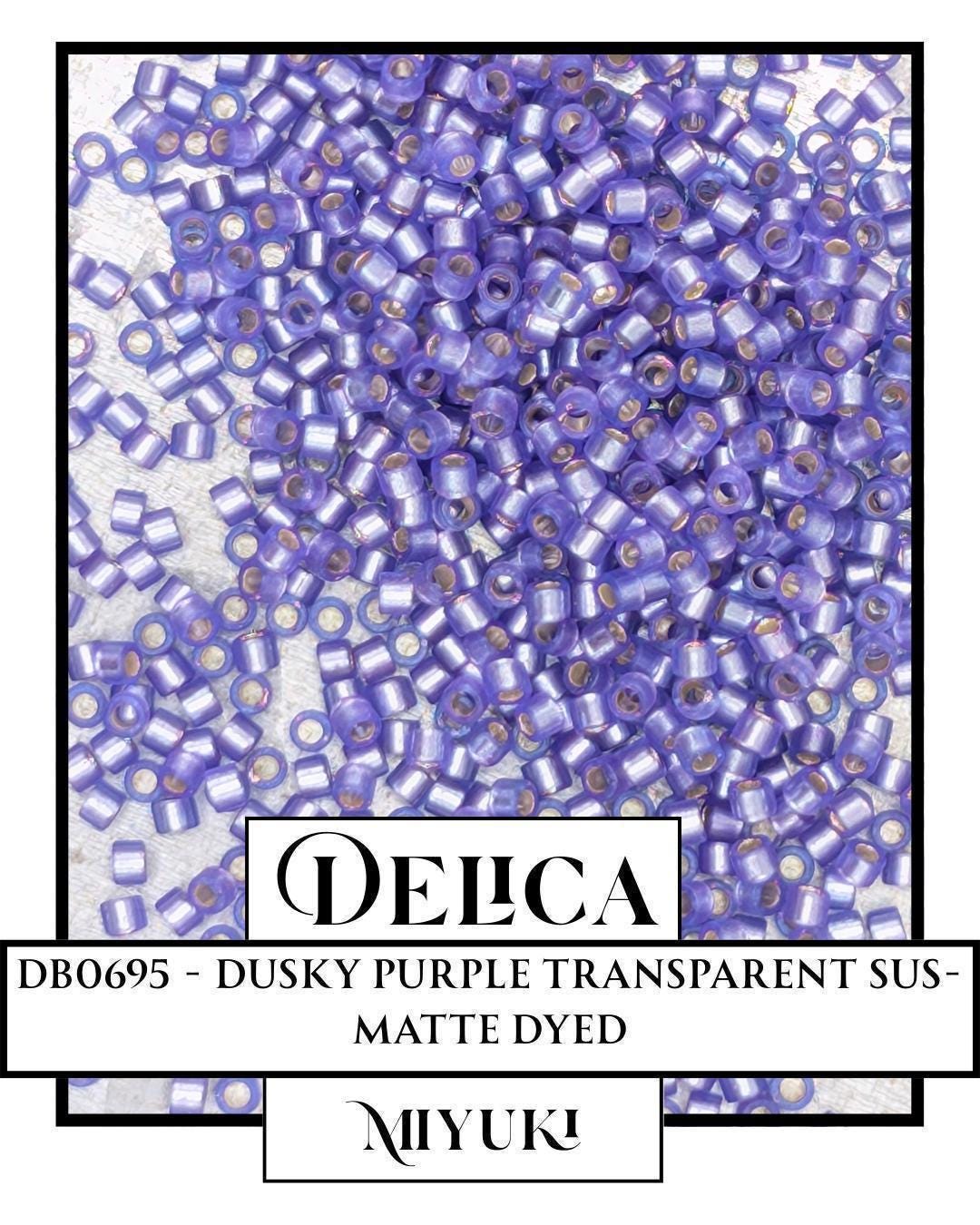 DB0695-Miyuki Delica 11/0:Dusky Purple T/SL/S-MA (D) (7 gram pkg ~1400 Pcs)