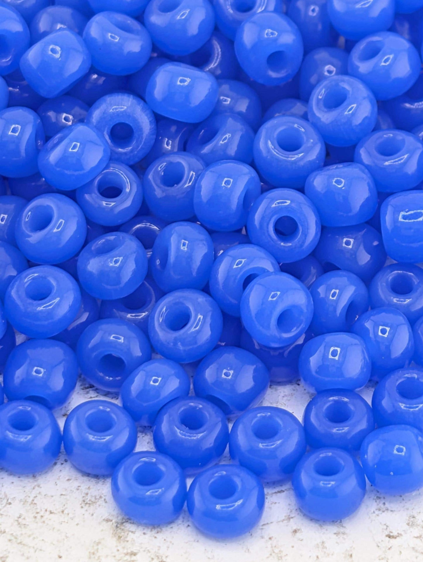 Preciosa Translucent Blue Opal: Size 6/0 15g pkg