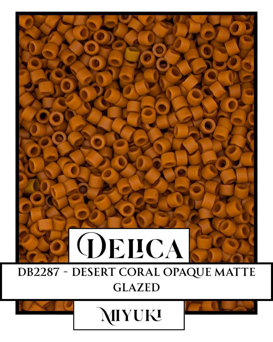 DB2287-Miyuki Delica 11/0:Desert Coral O/MA/GL (7 gram pkg ~1400 Pcs)