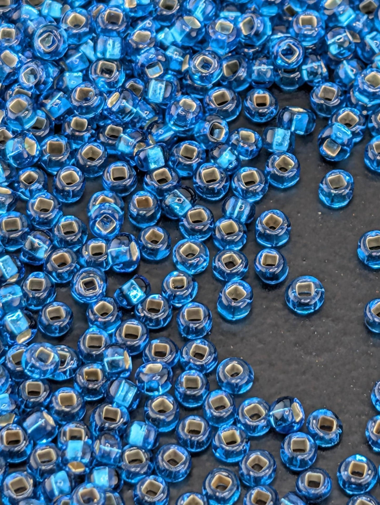 Transparent Aqua Blue Silver-Lined | Preciosa Ornela Seed Beads | Size 10/0 | 15g Pkg ~1425 pcs