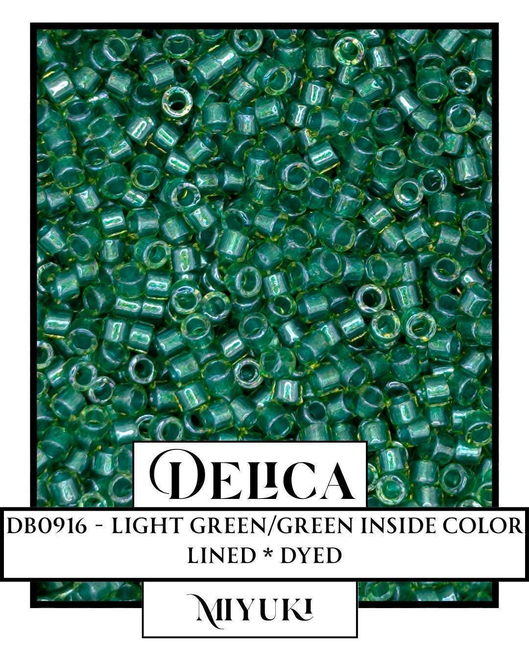 DB0916-Miyuki Delica 11/0:Light Green/Green ICL* (D) (7 gram pkg ~1400 Pcs)