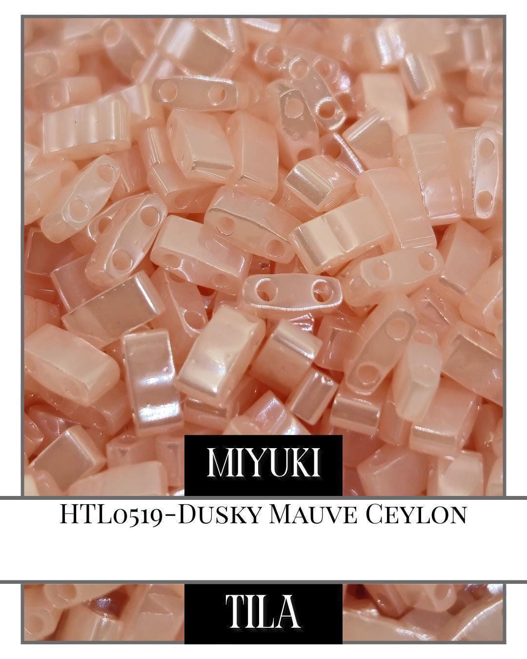 HTL0519-Miyuki Tila Beads:Dusky Mauve C (7.5g pkg)