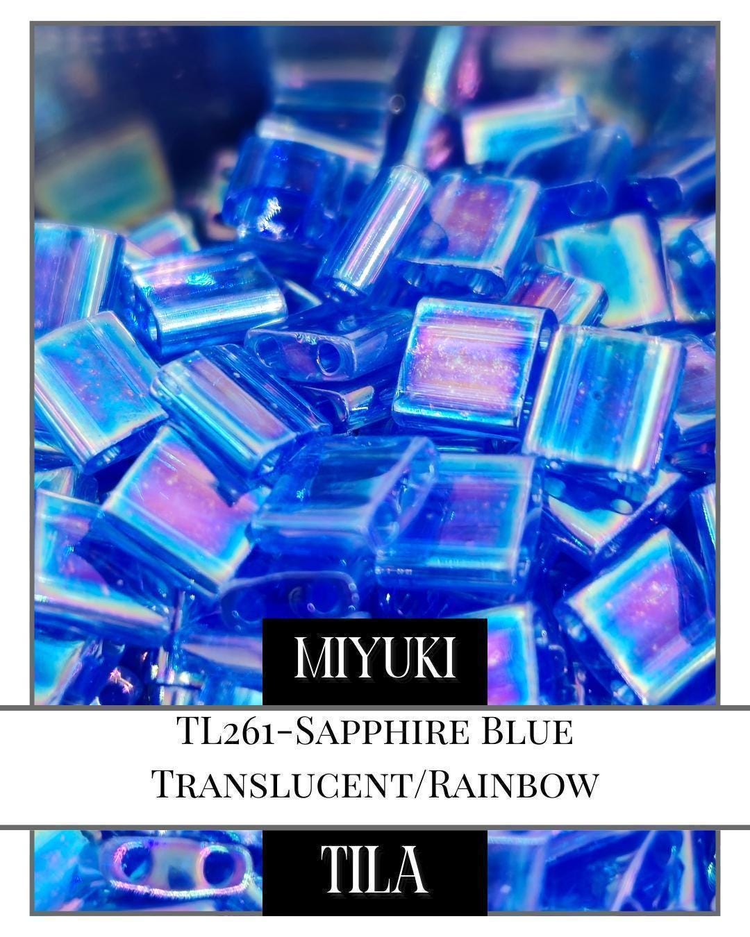 TL0261-Miyuki Tila Beads:Sapphire Blue T/R (7.5g pkg)