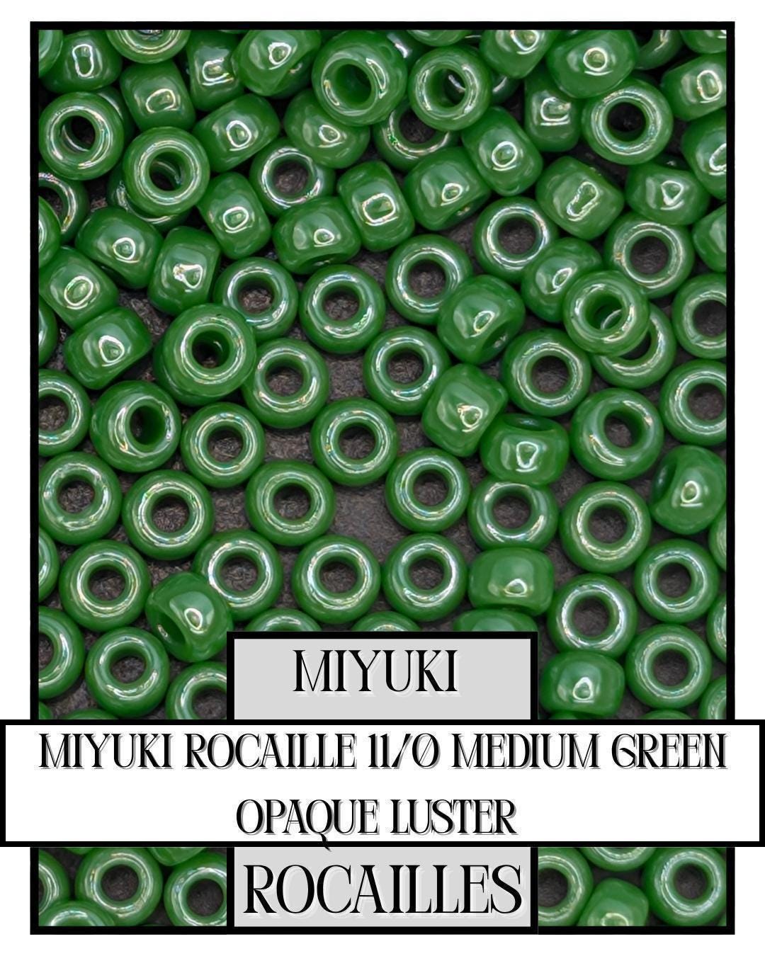 11-0431 Miyuki Rocailles 11/0 | Medium Green Opaque Luster 20g