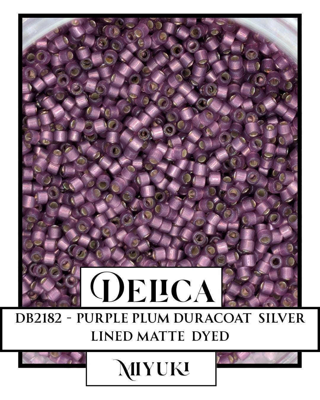 DB2182-Miyuki Delica 11/0:Purple Plum DC SL MA (D) (7 gram pkg ~1400 Pcs)