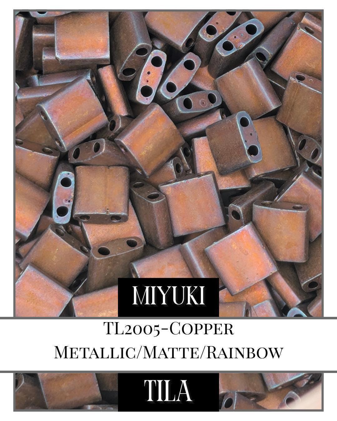 TL2005-Miyuki Tila Beads:Copper M/MA/R (7.5g pkg)
