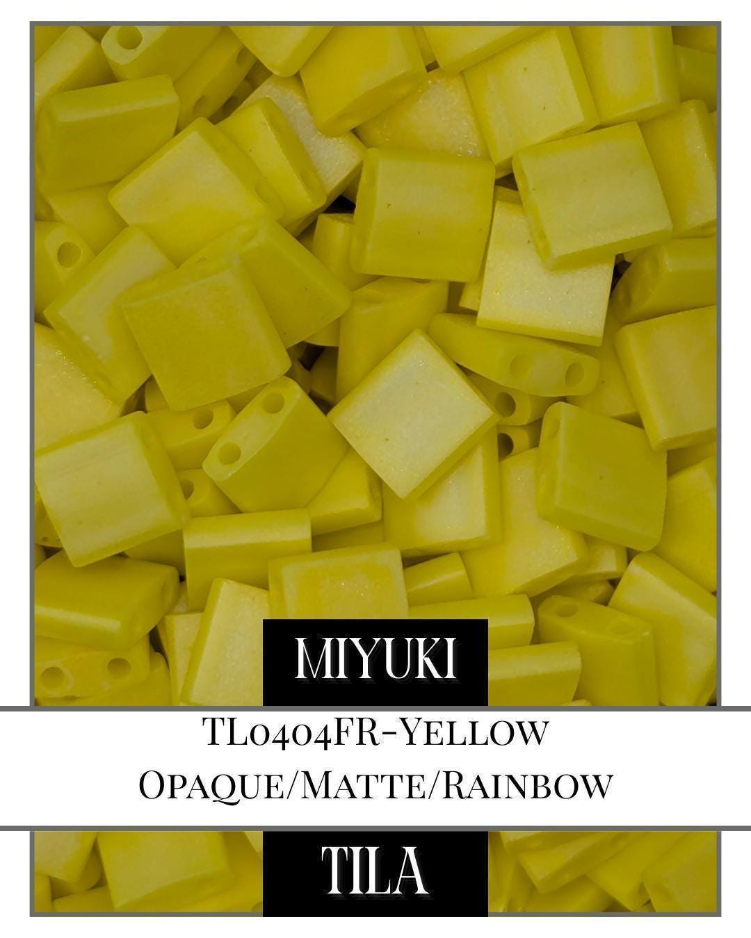 TL0404FR-Miyuki Tila Beads:Yellow O/MA/R (7.5g pkg)