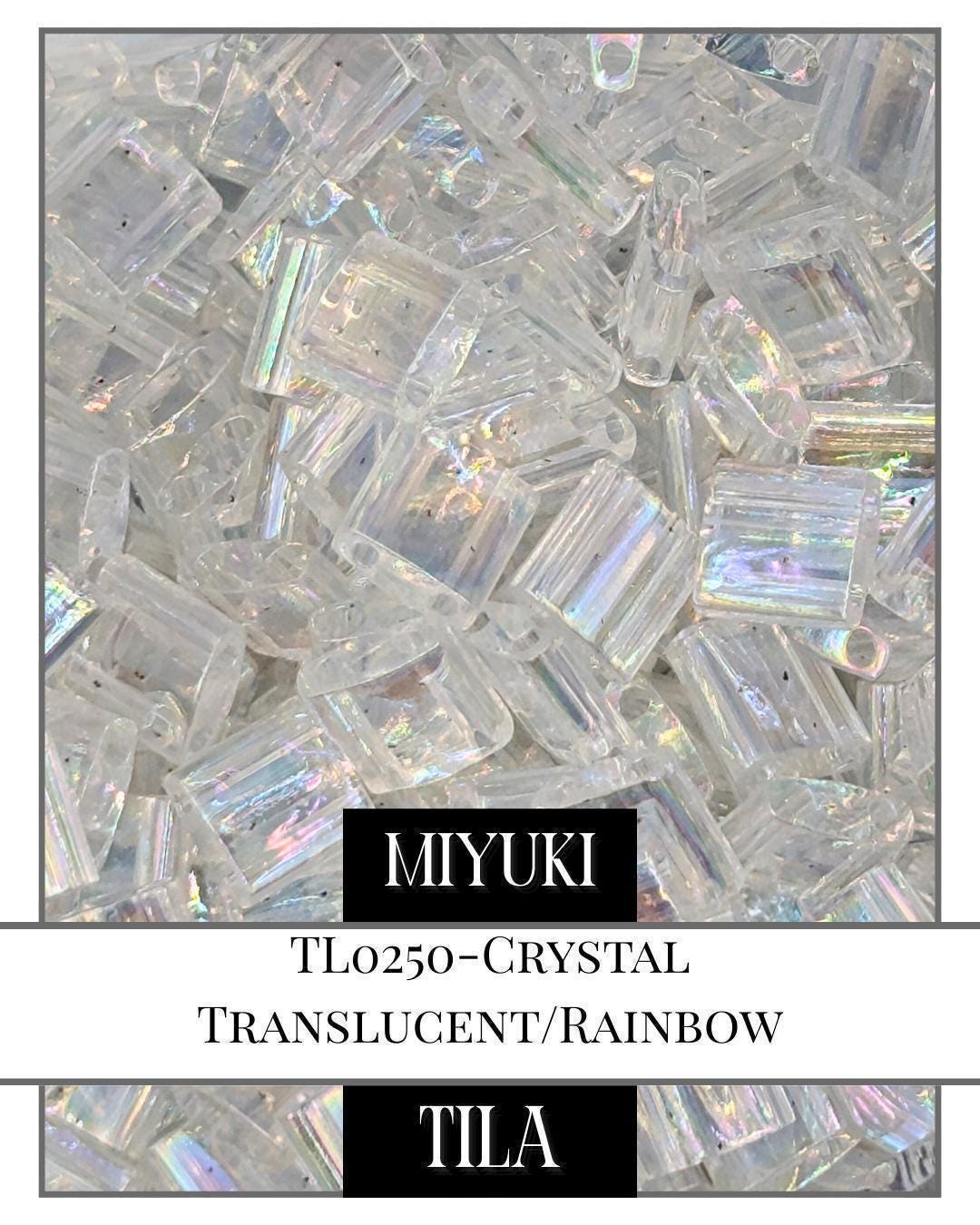 TL0250-Miyuki Tila Beads:Crystal T/R (7.5g pkg)