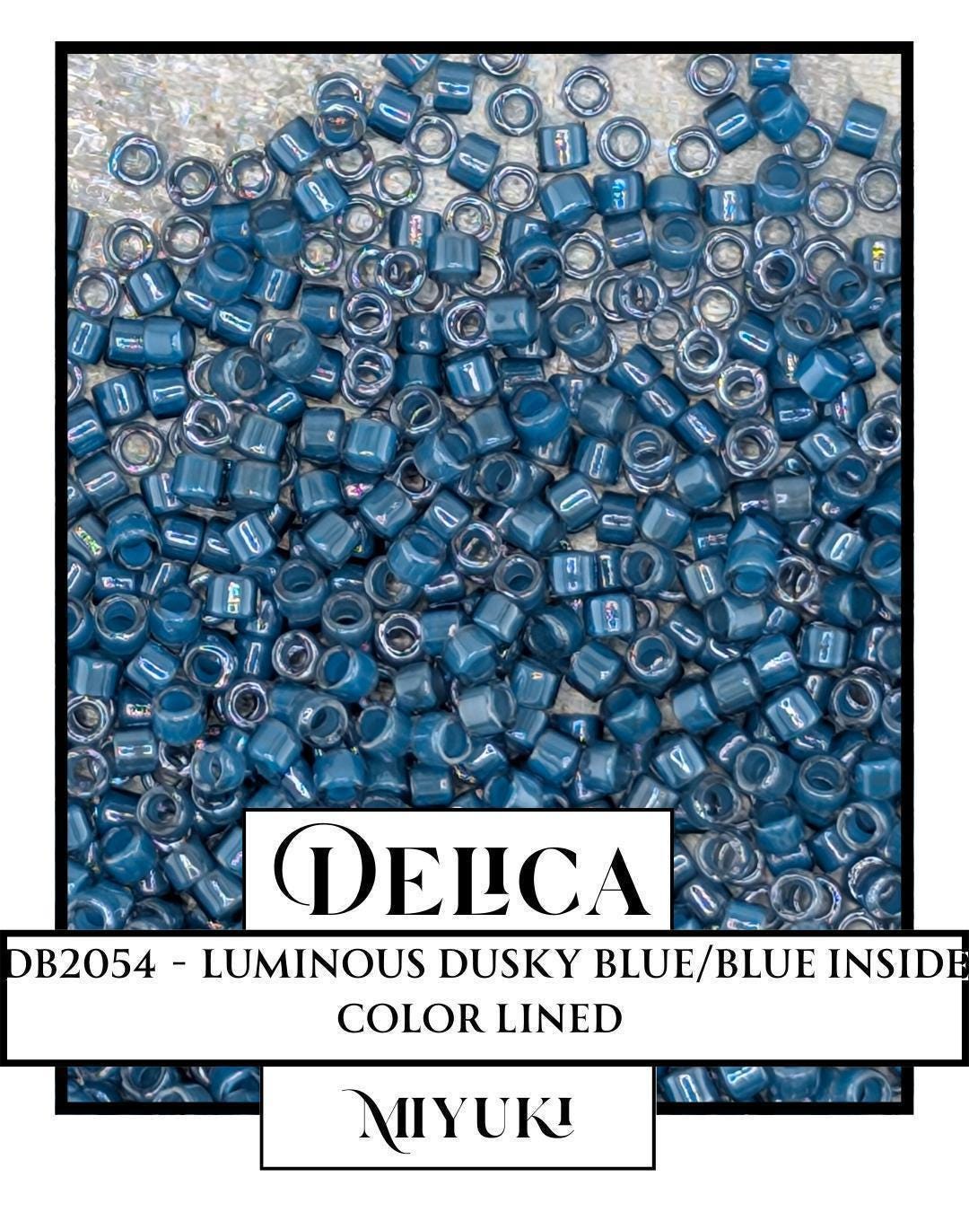 DB2054-Miyuki Delica 11/0:Luminous Dusky Blue/Blue ICL (7 gram pkg ~1400 Pcs)