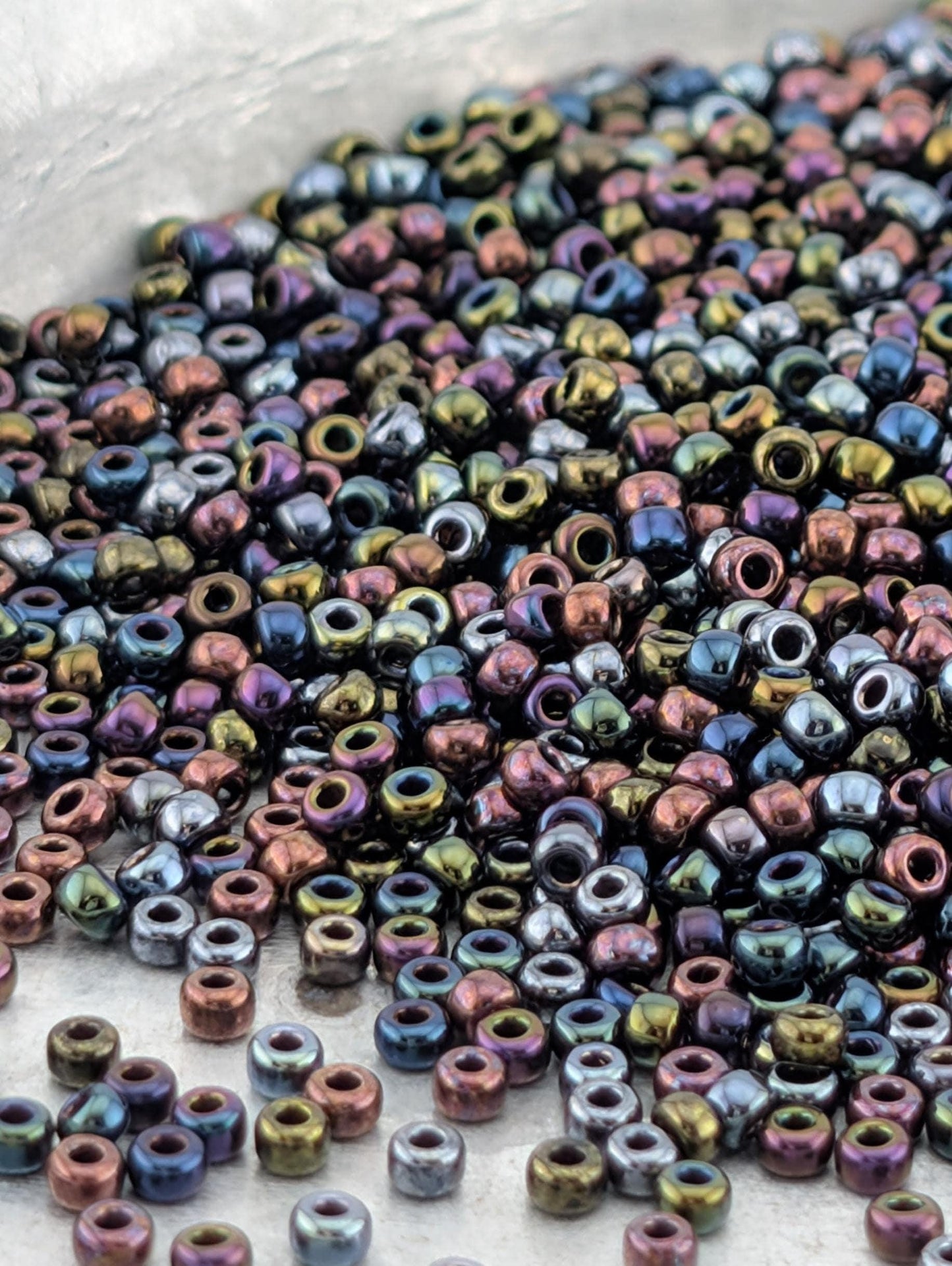 Opaque Bronze Red Iris | Preciosa Ornela Seed Beads | Size 11/0 | 15g Pkg ~630 pcs