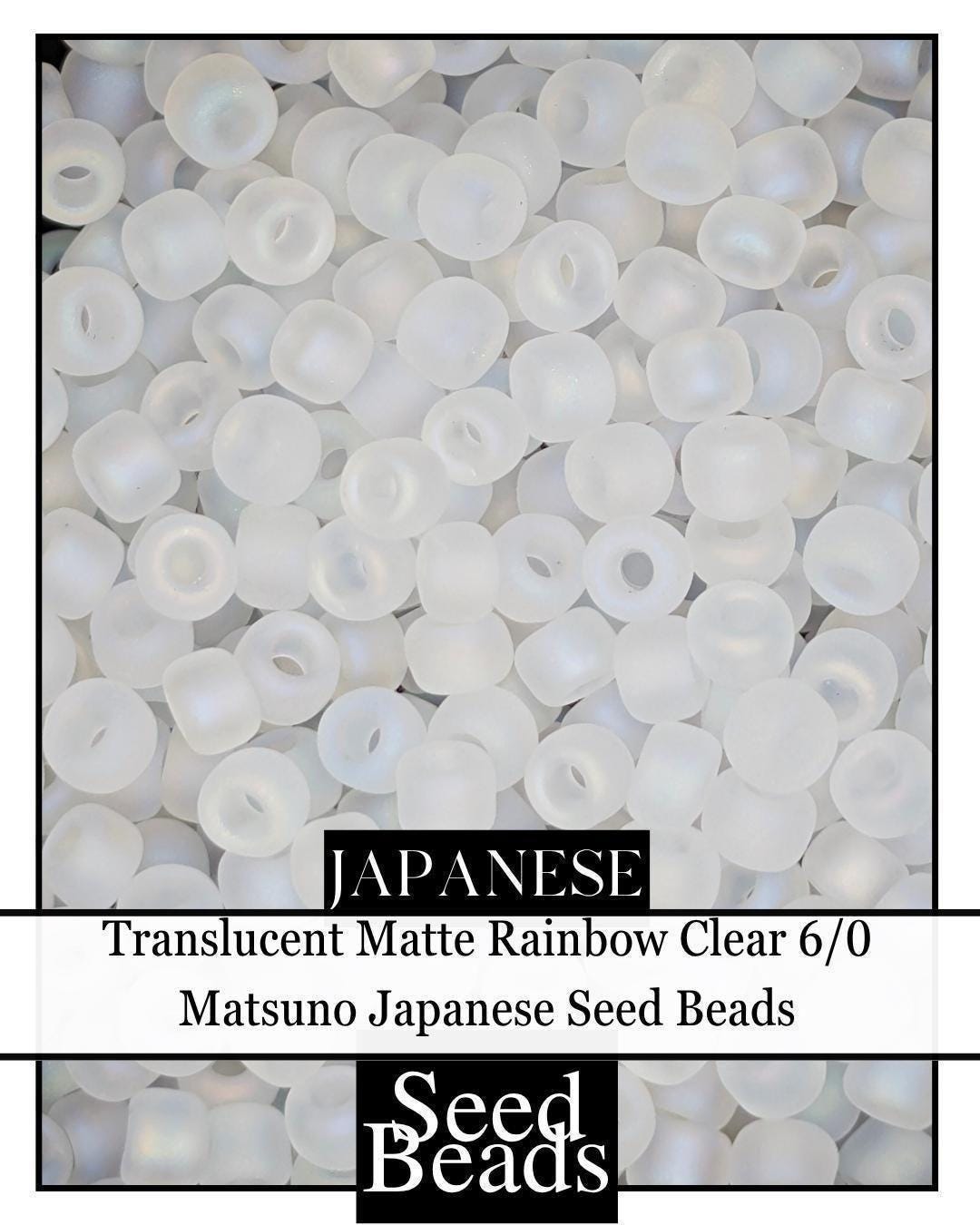 5923SB Translucent Matte Rainbow Clear 6/0 (15g pkg)