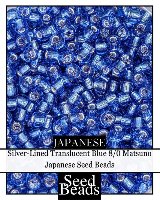 4969SB Silver-Lined Translucent Blue 8/0 (15g pkg)