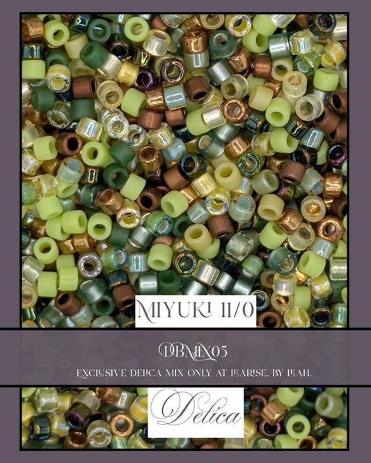 DBMIX05 Miyuki Delica Mix Seed Beads 11/0, Exclusive Bead Mix By Leah  (7.5g pk)
