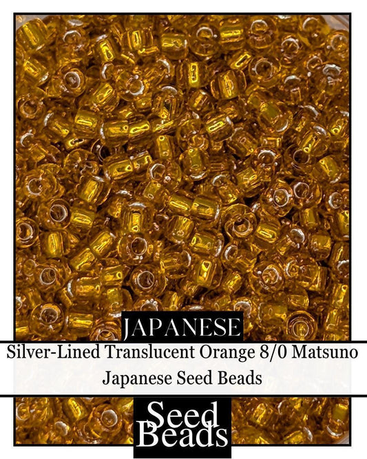 4948SB Silver-Lined Translucent Orange 8/0 (15g pkg)
