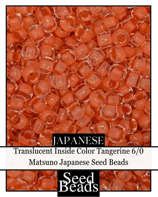 5395SB Translucent Matte Inside Color Tangerine 6/0 (15g pkg)